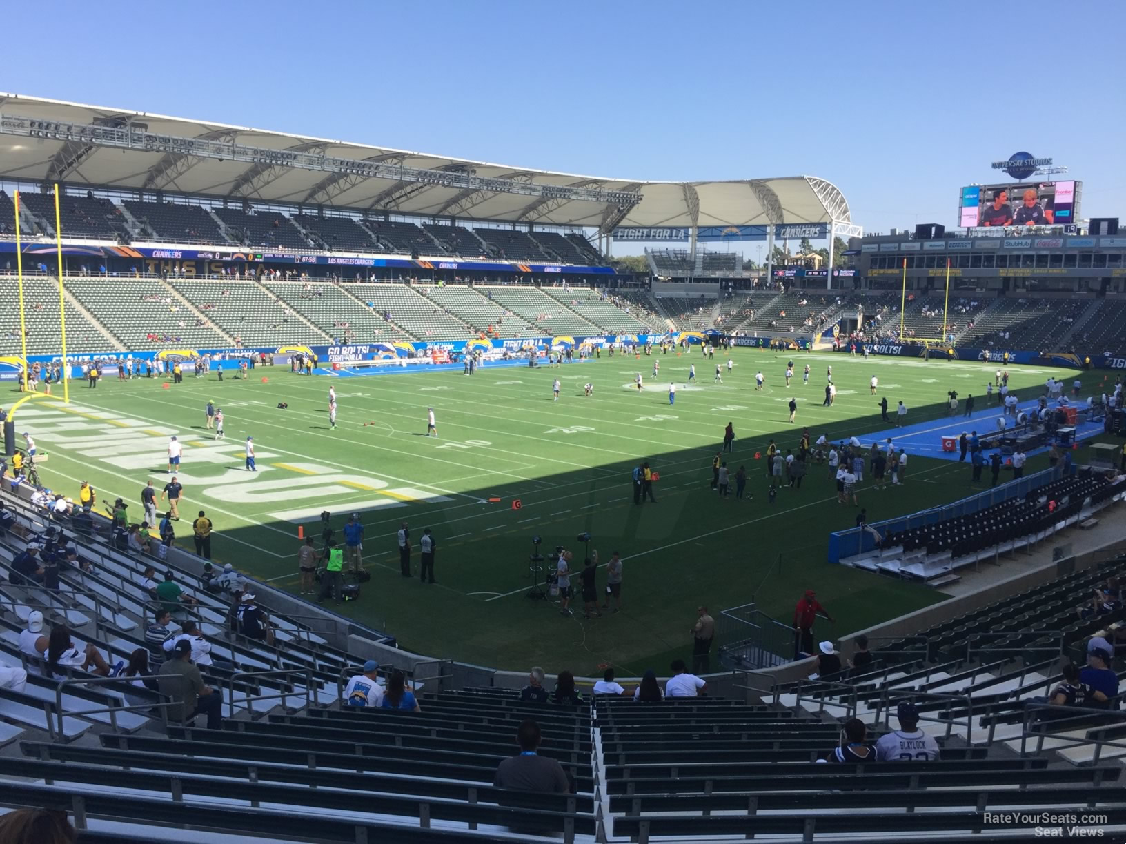section 117, row z seat view  for football - dignity health sports park