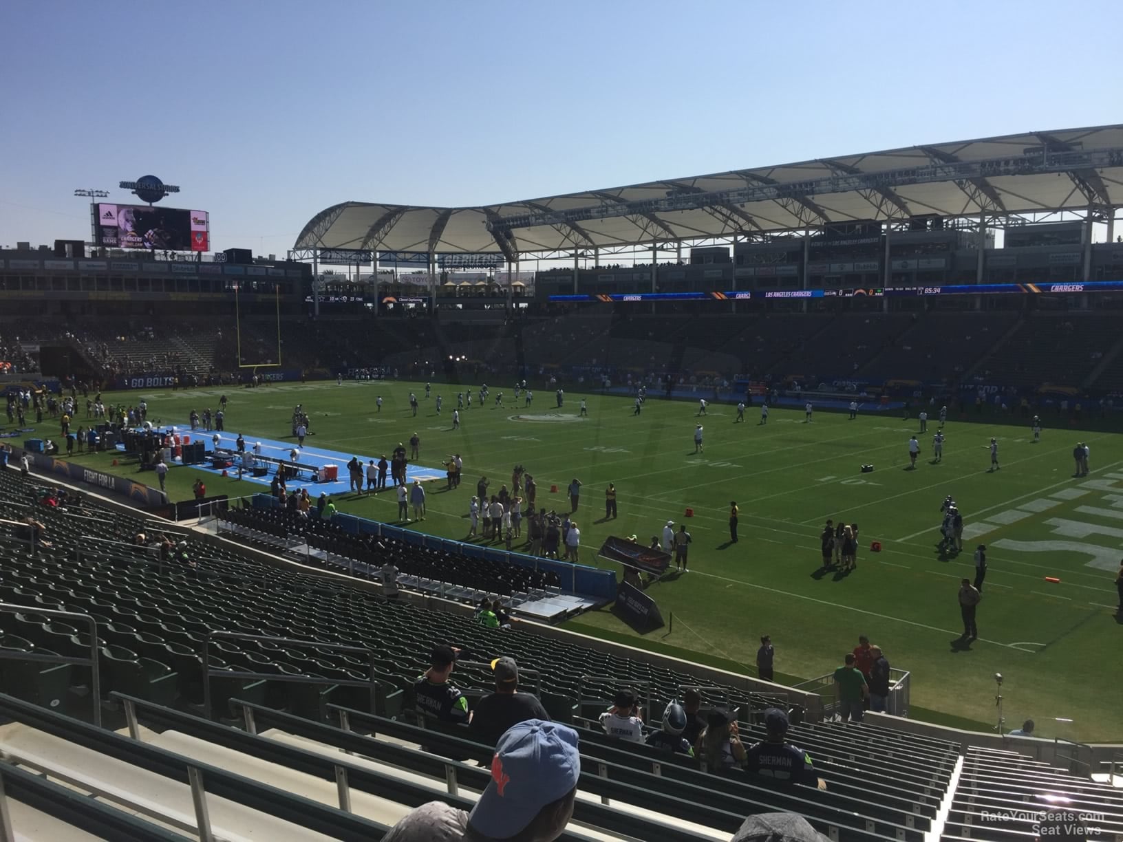 section 127, row z seat view  for football - dignity health sports park