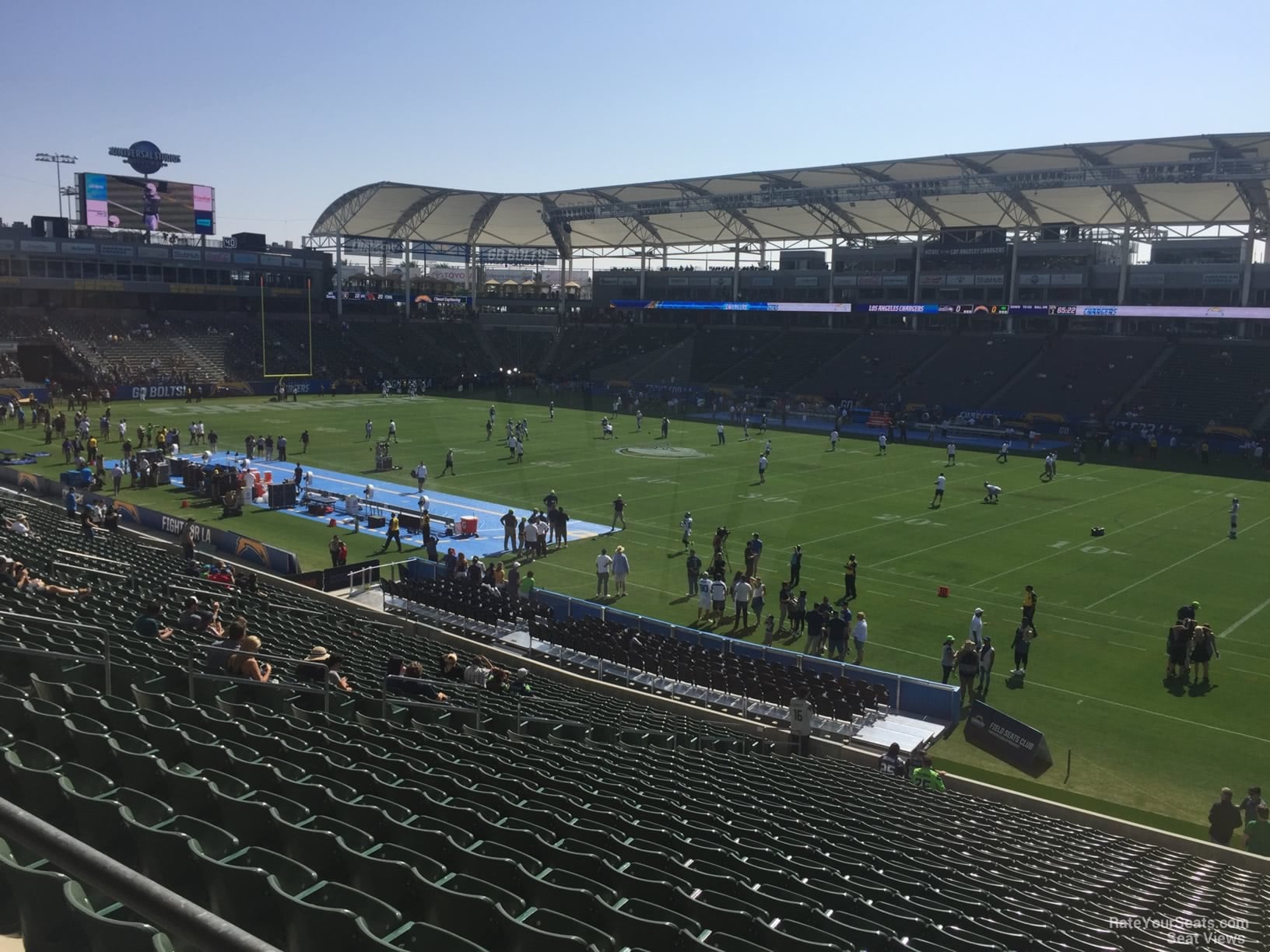 section 128, row z seat view for football - dignity health sports park