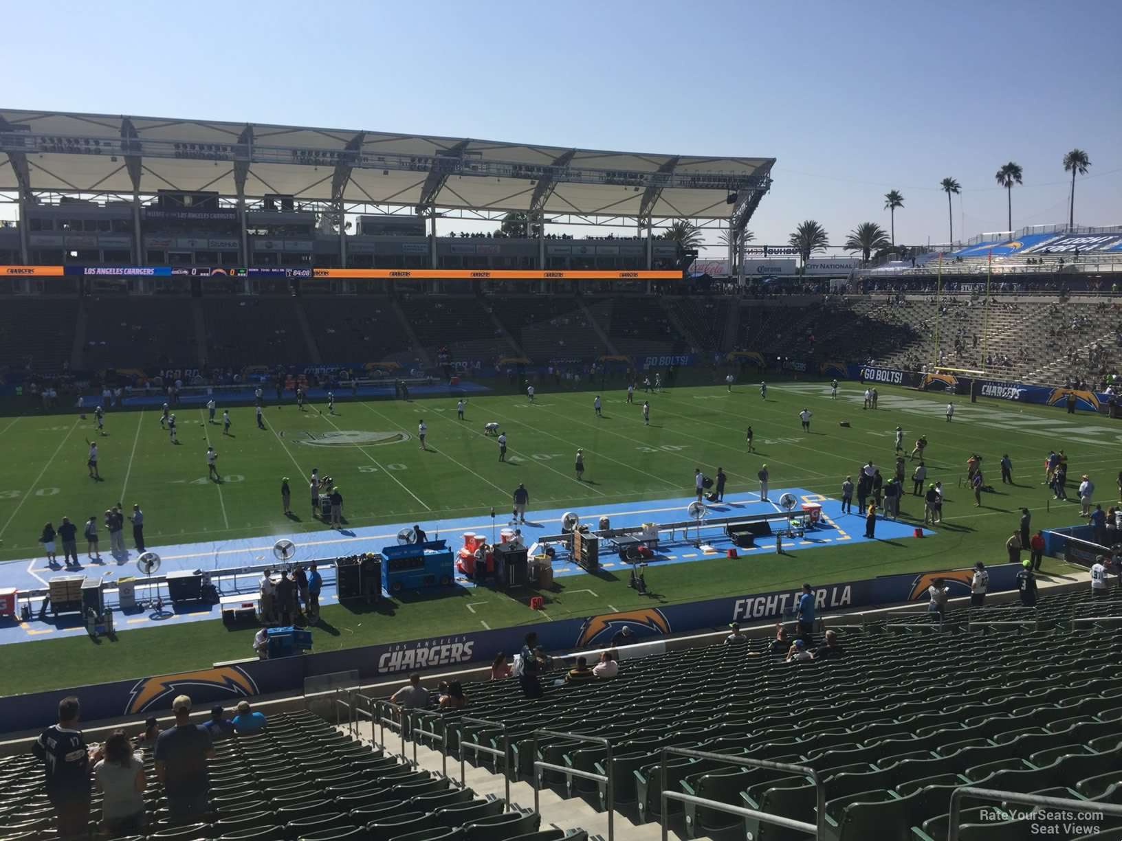 section 133, row z seat view for football - dignity health sports park