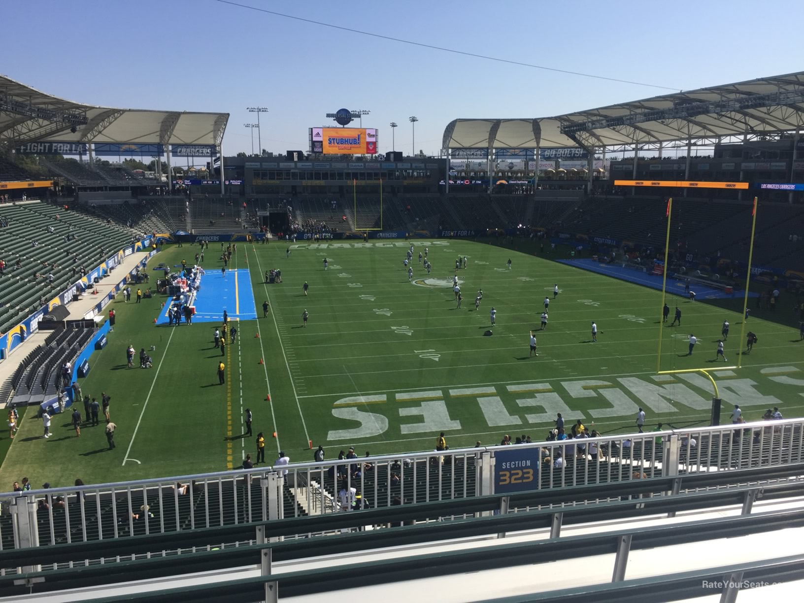 Dignity Health Sports Park Section 323 Los Angeles Chargers Los Angeles Chargers Seat View For Dignity Health Sports Park Section 323 Row Hh