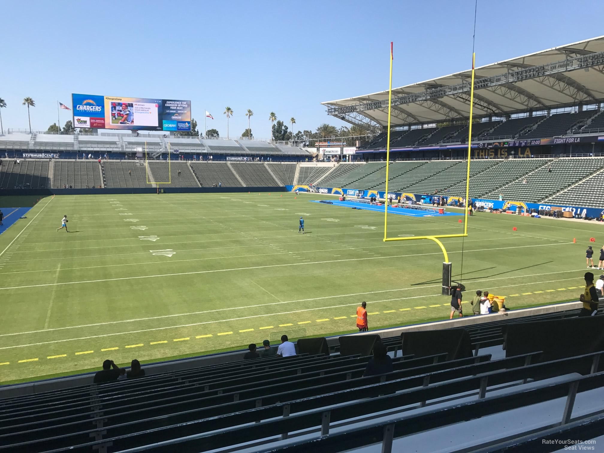 section 102, row s seat view  for football - dignity health sports park