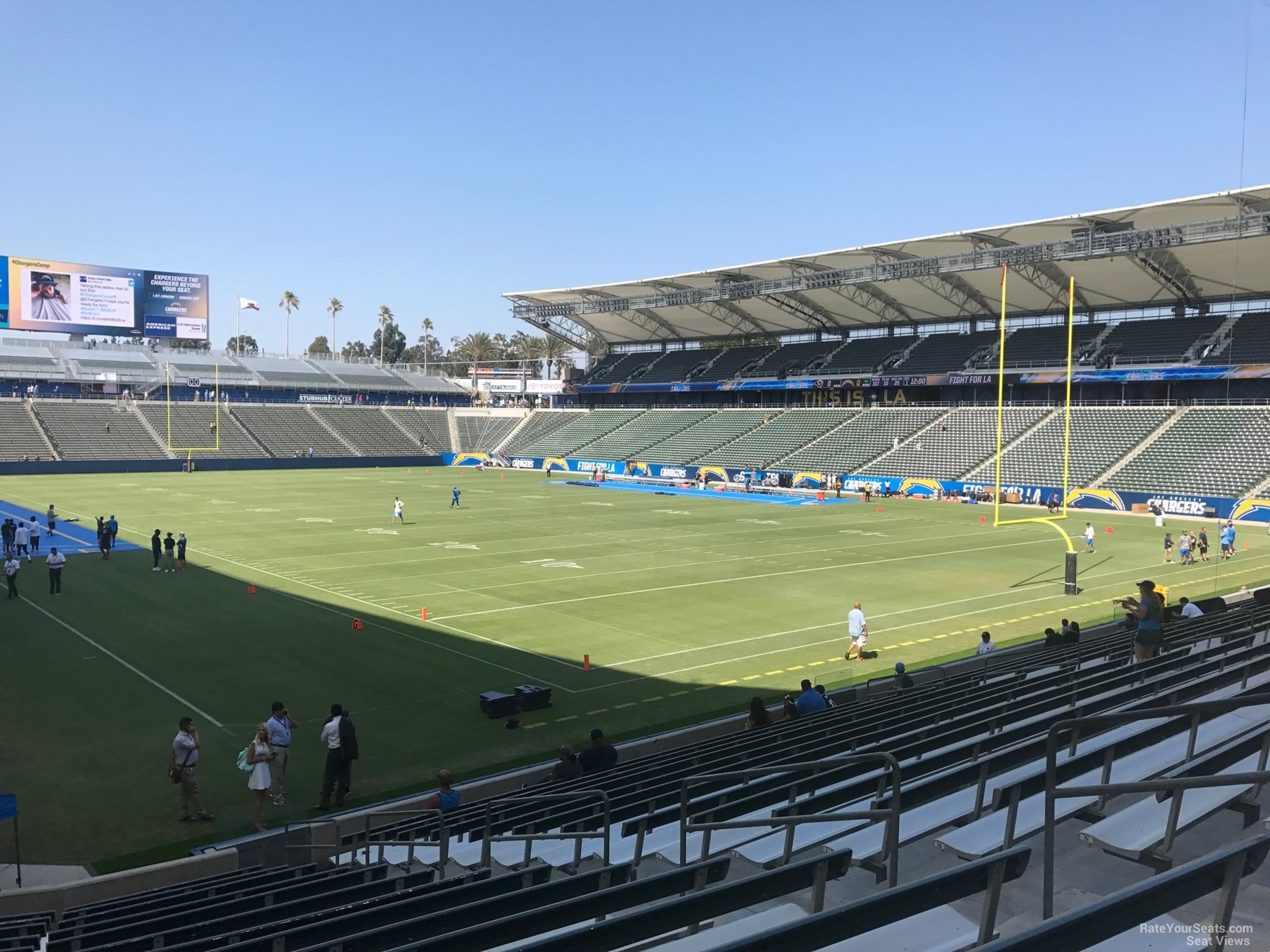 section 104, row s seat view  for football - dignity health sports park