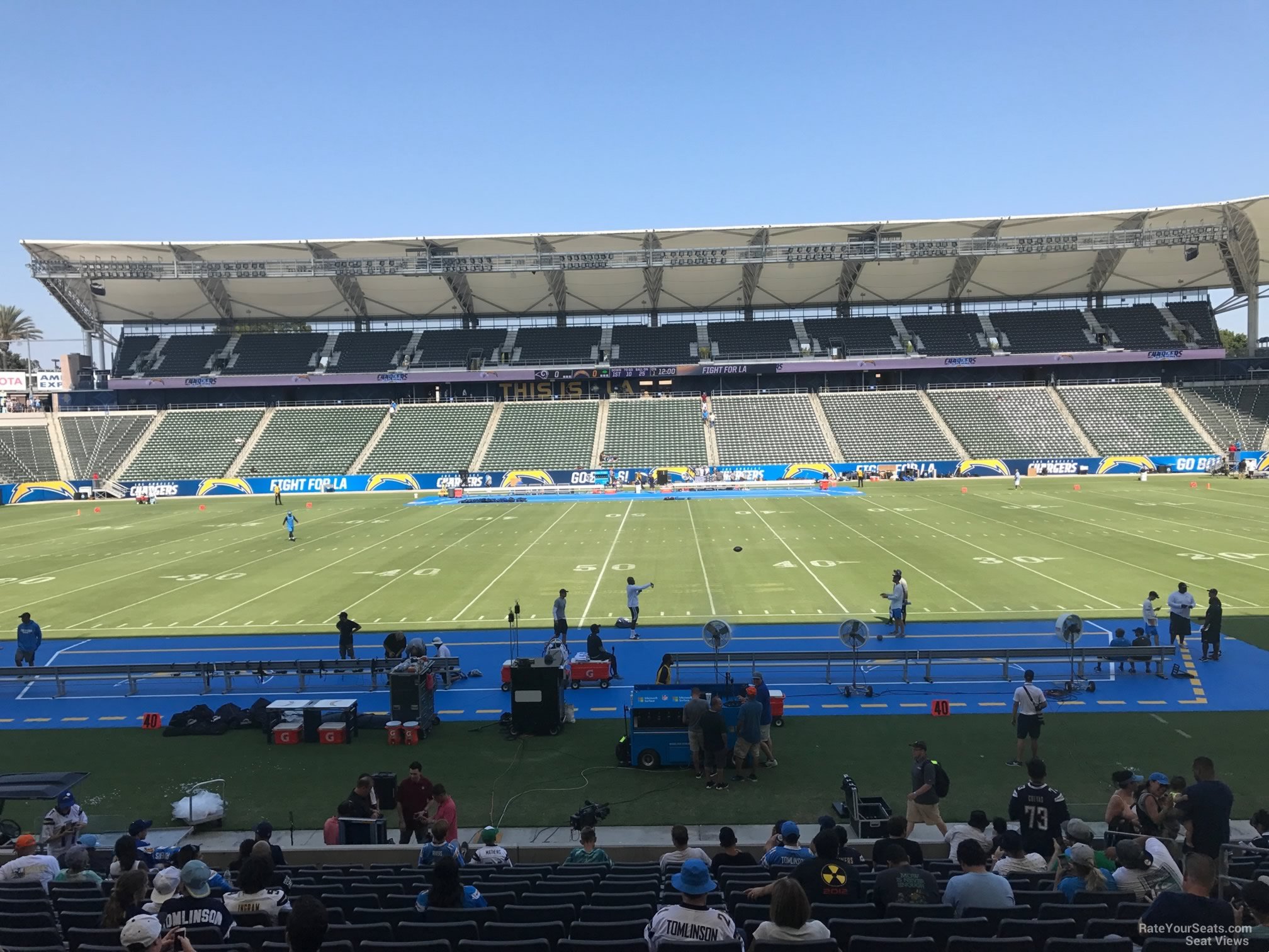 section 111, row s seat view  for football - dignity health sports park