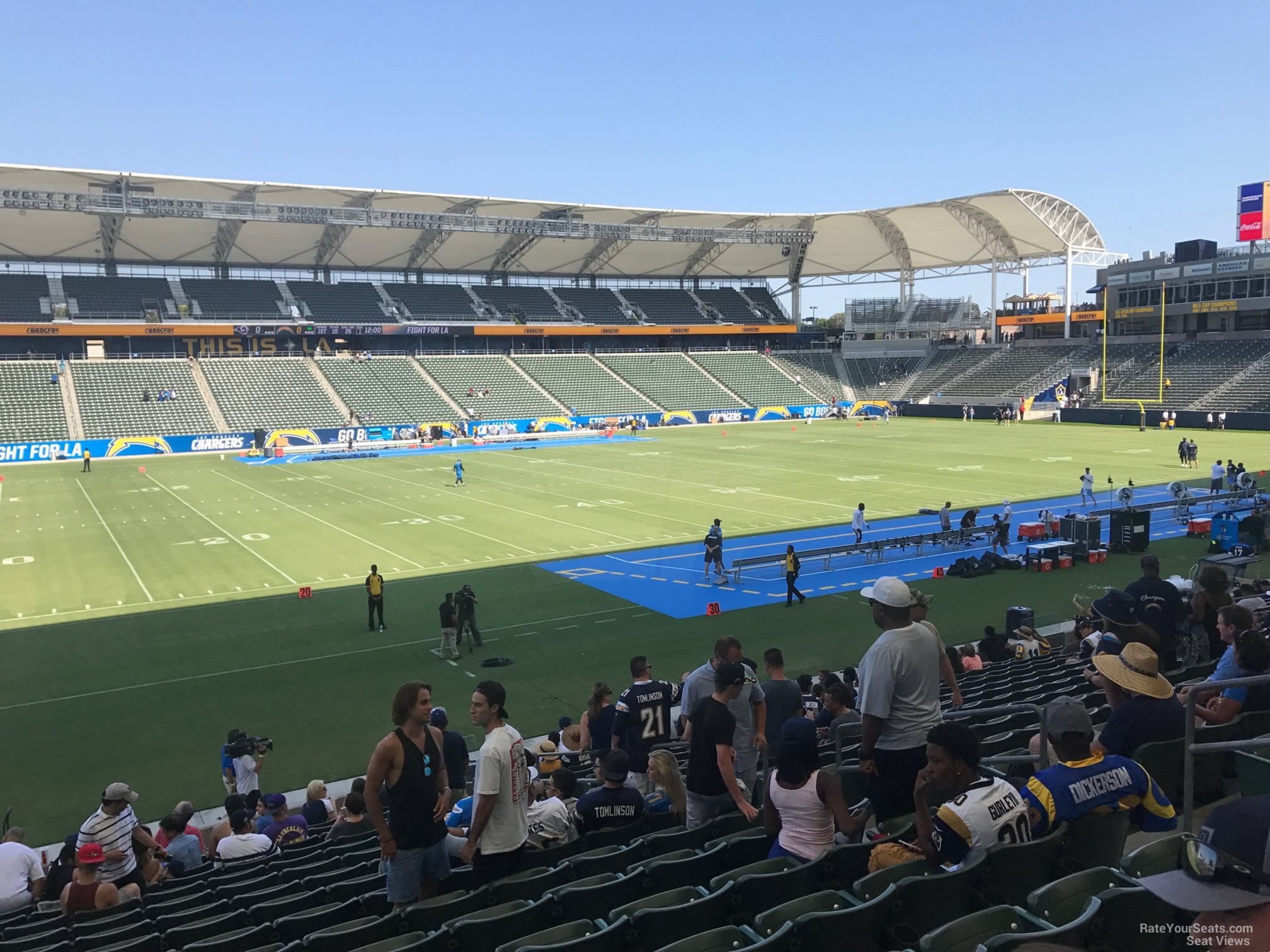 section 114, row s seat view  for football - dignity health sports park