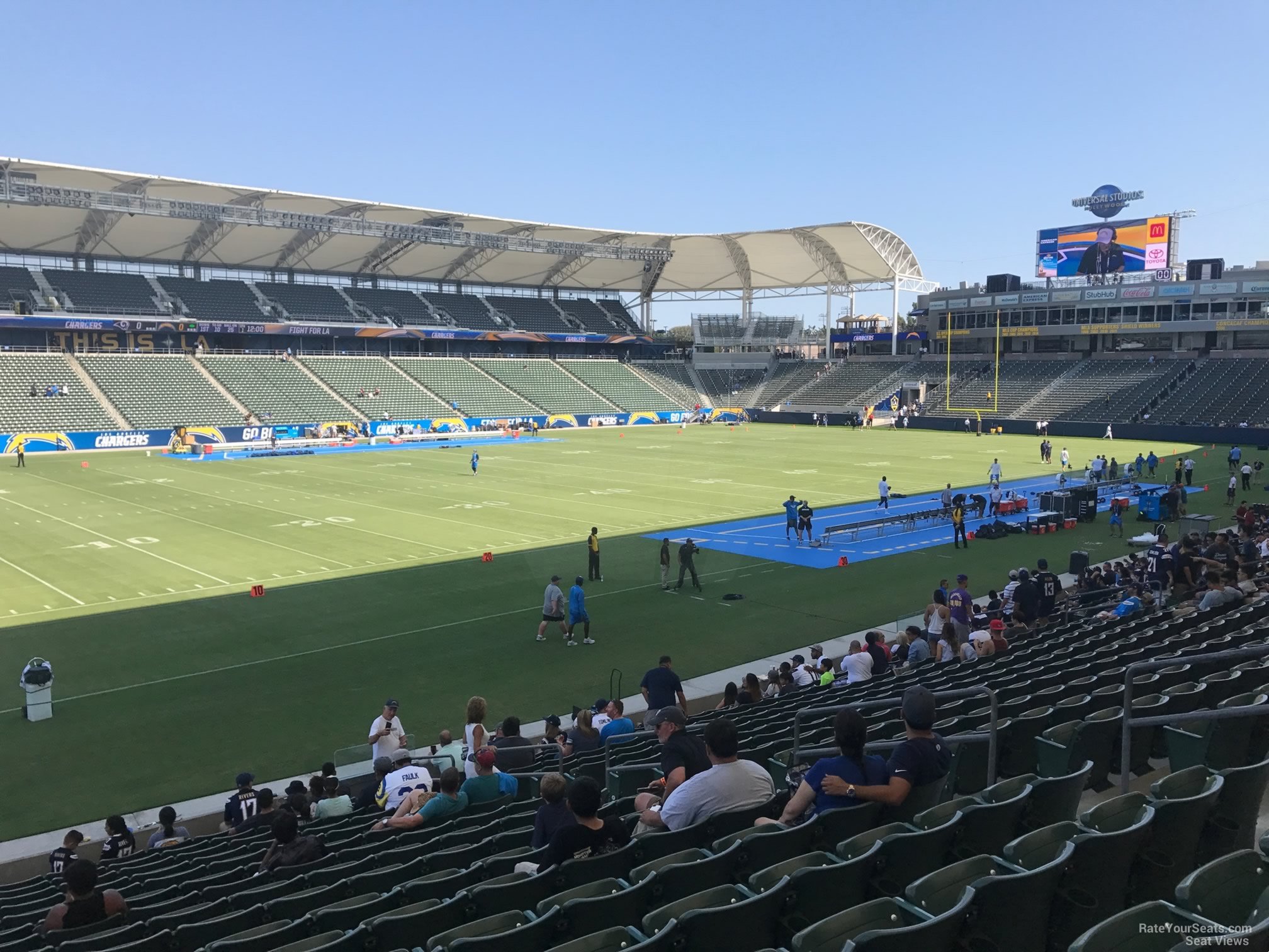 section 115, row s seat view  for football - dignity health sports park