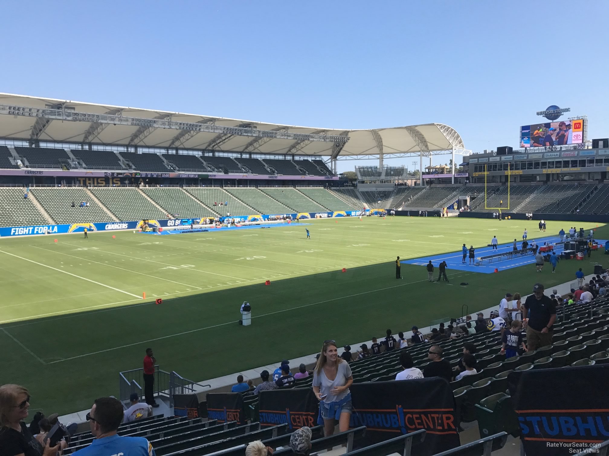 section 116, row s seat view  for football - dignity health sports park