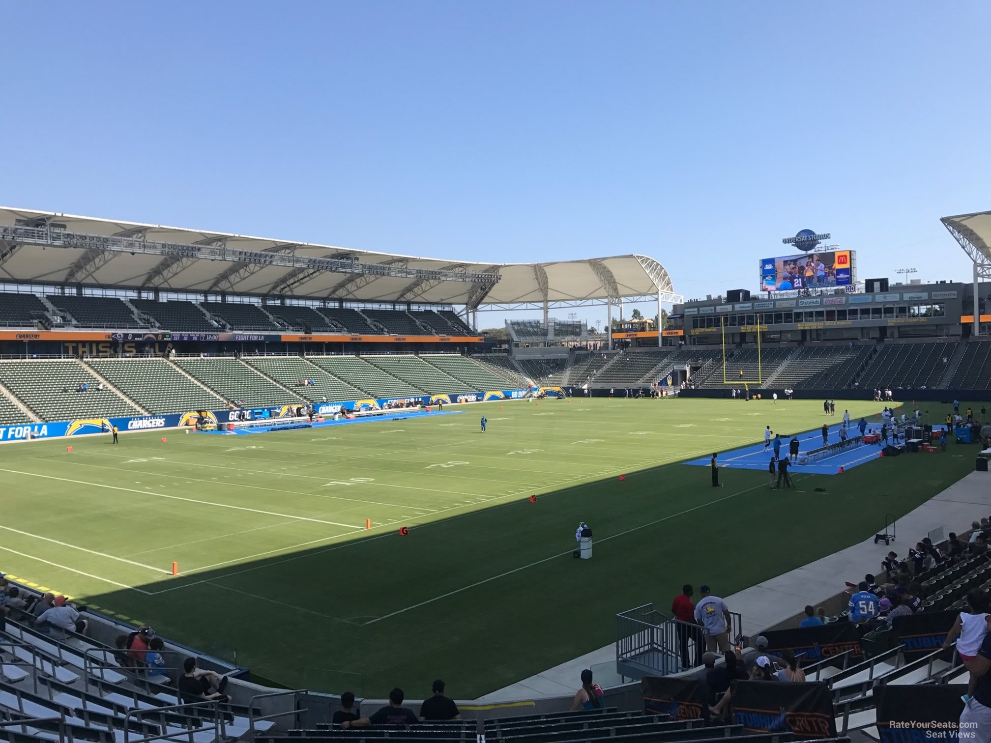 section 117, row s seat view  for football - dignity health sports park