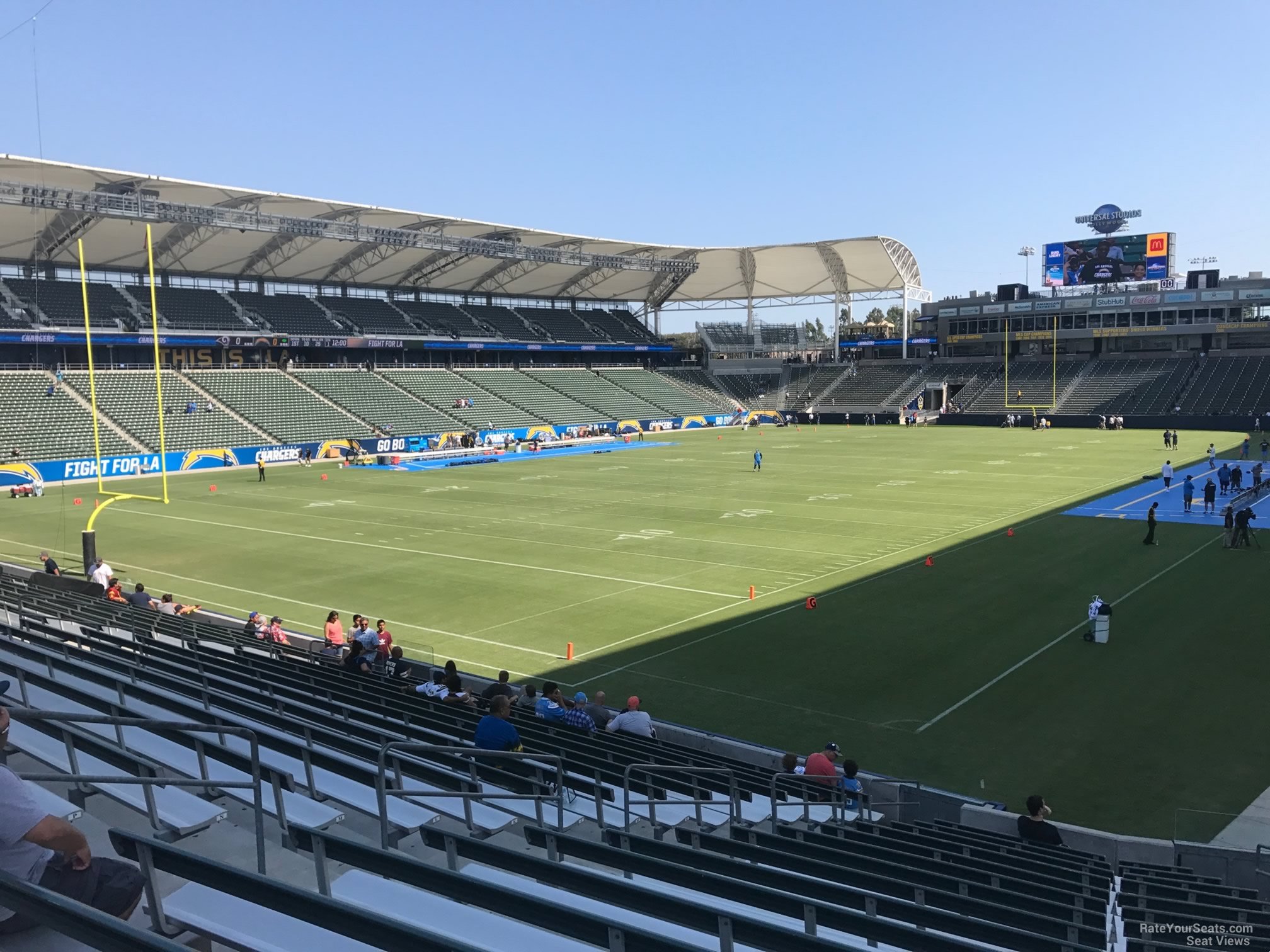 section 118, row s seat view  for football - dignity health sports park