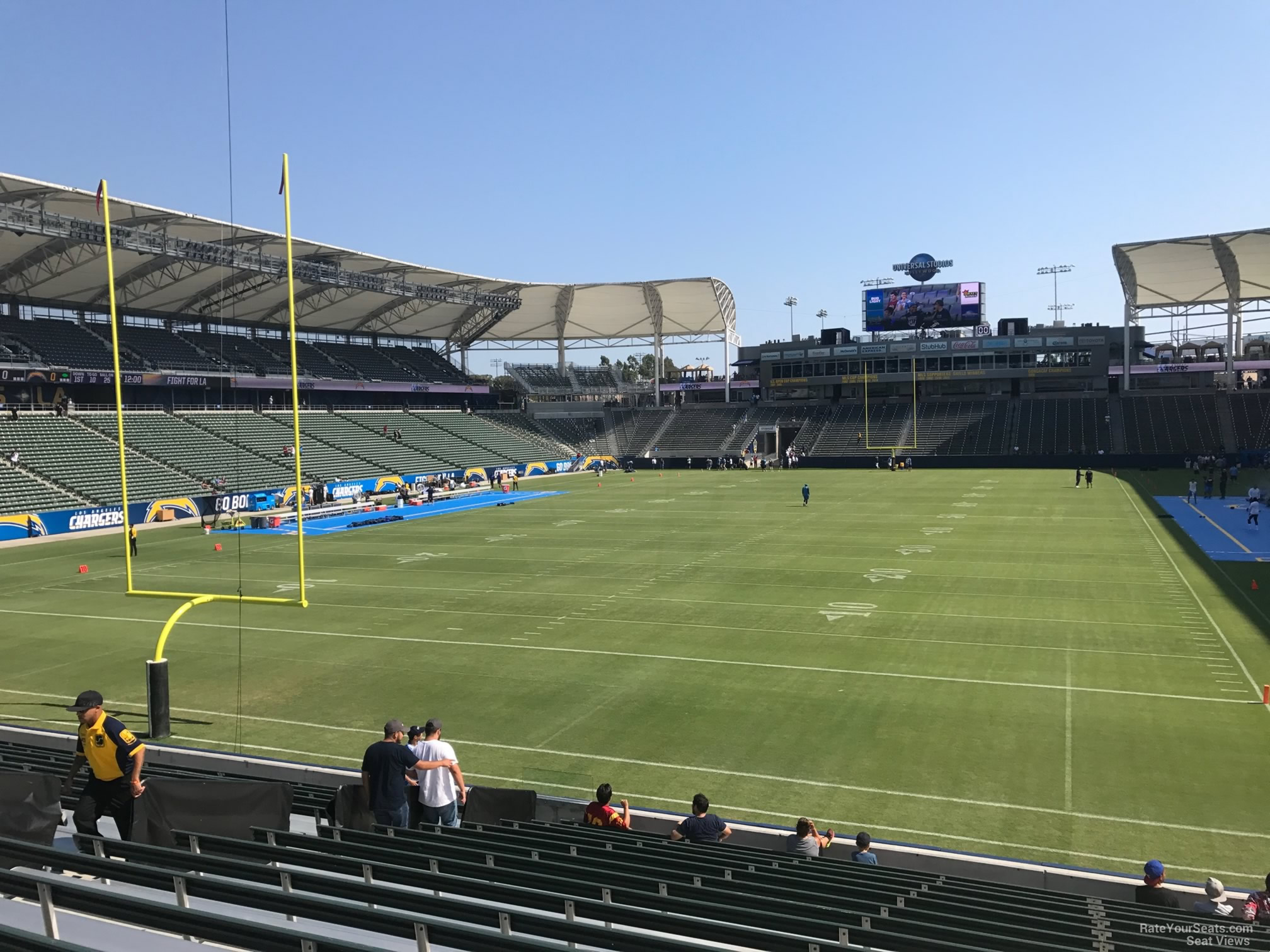 section 120, row s seat view  for football - dignity health sports park