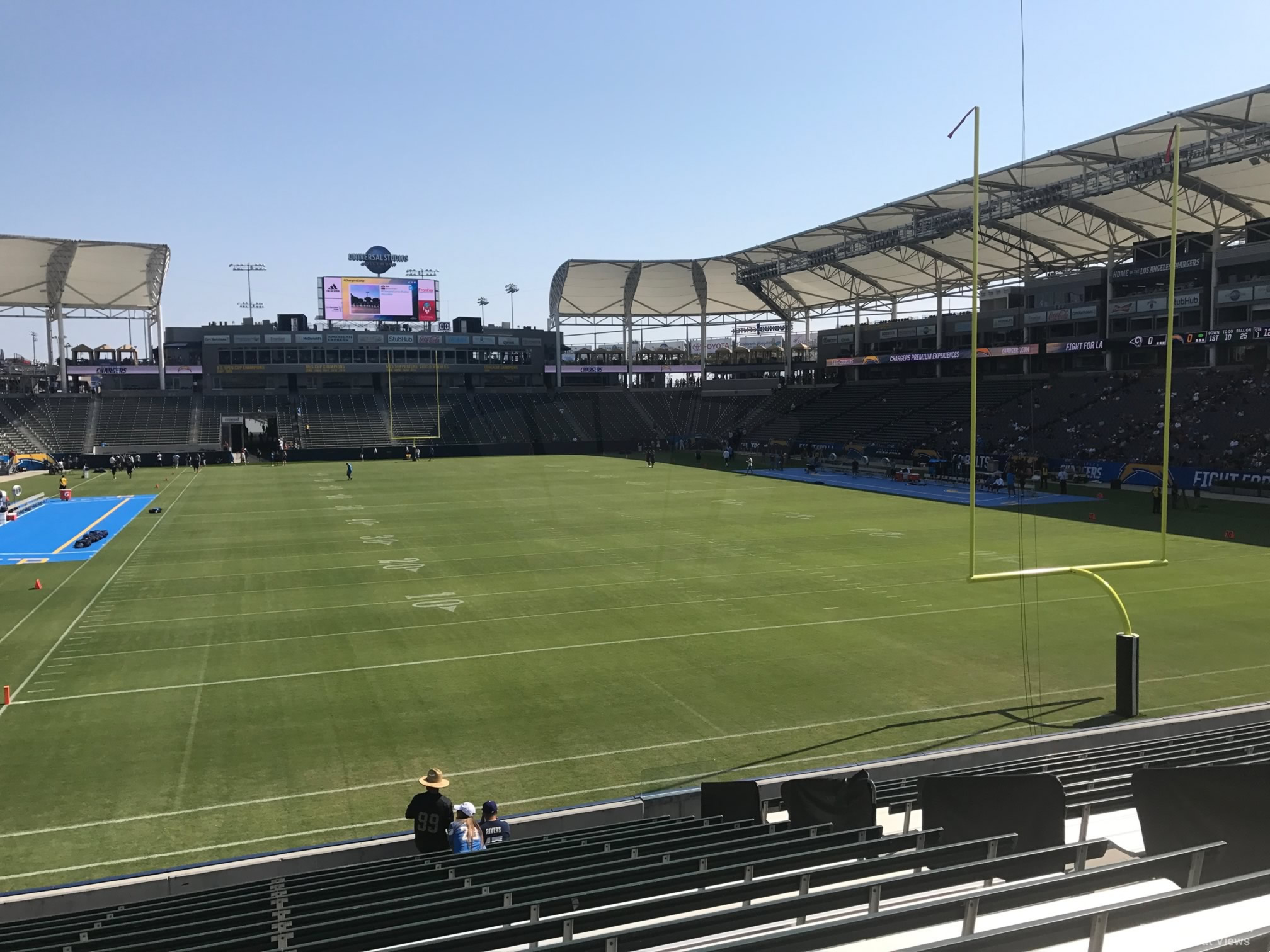 section 123, row s seat view  for football - dignity health sports park