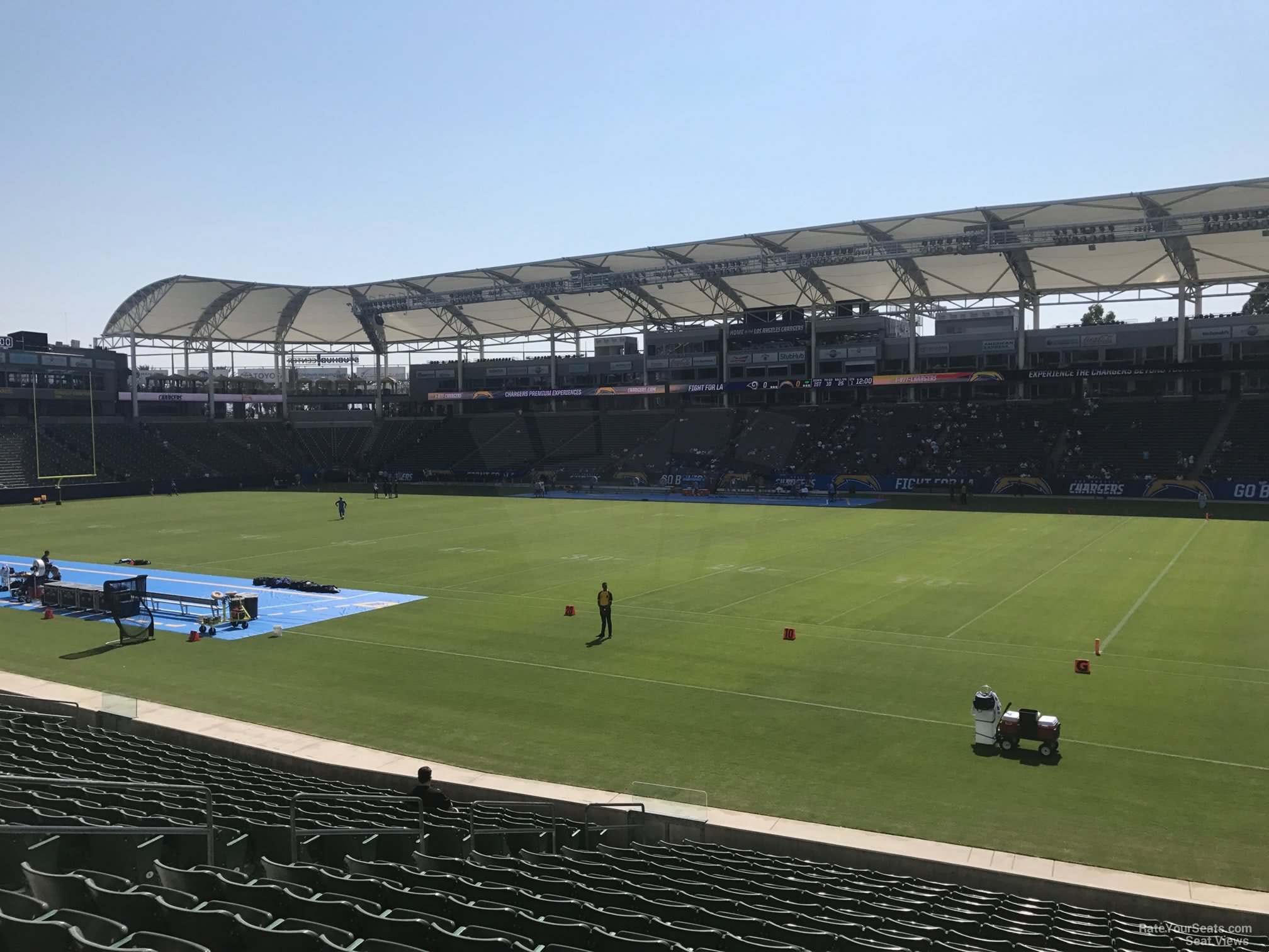 section 128, row s seat view  for football - dignity health sports park