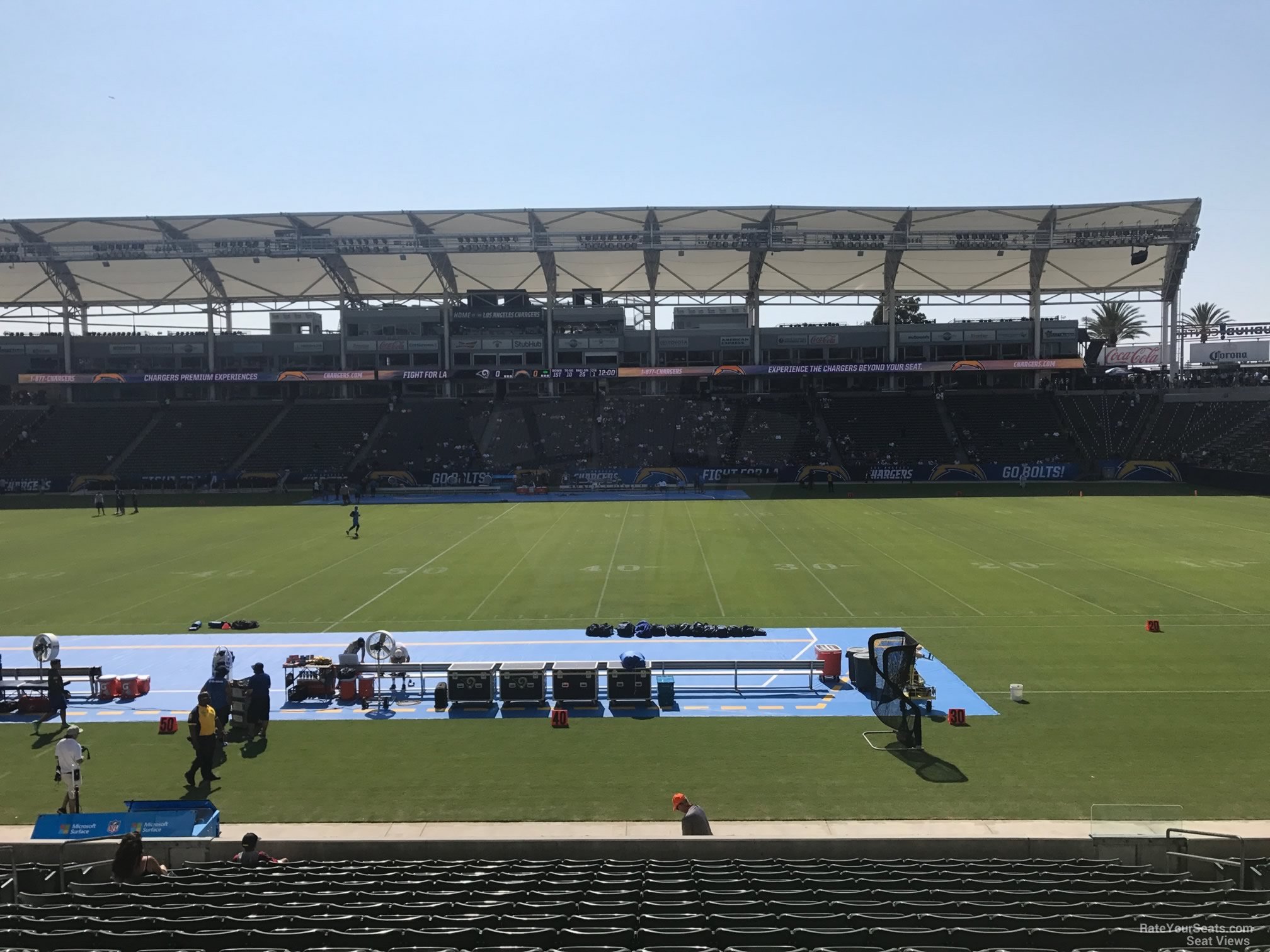 section 131, row s seat view  for football - dignity health sports park