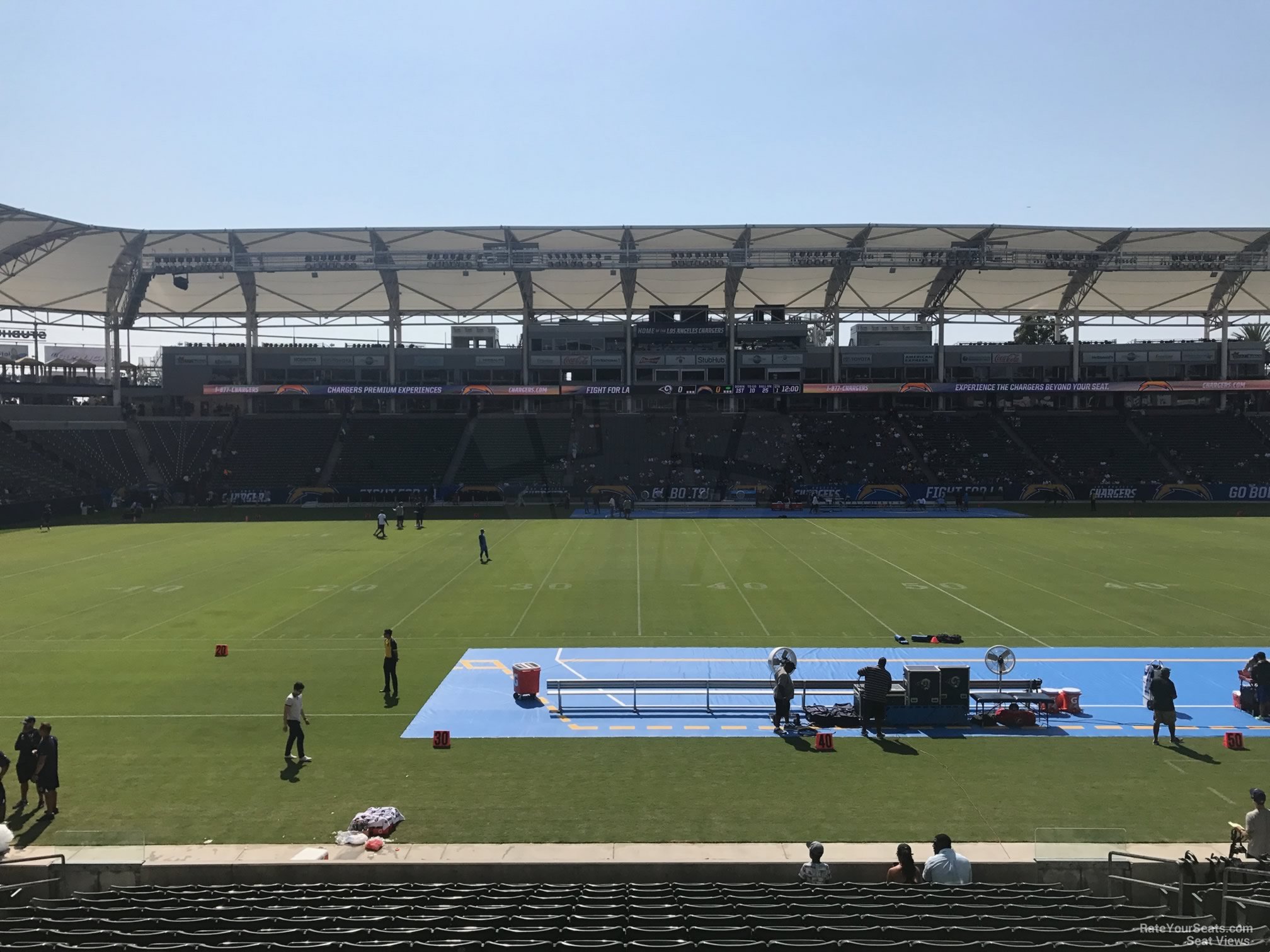 section 133, row s seat view  for football - dignity health sports park