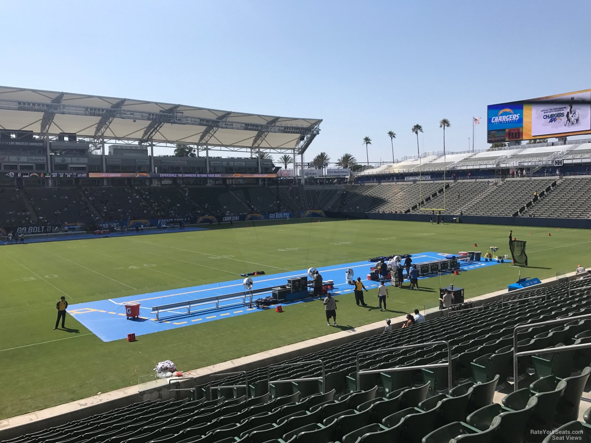 section 134, row s seat view  for football - dignity health sports park