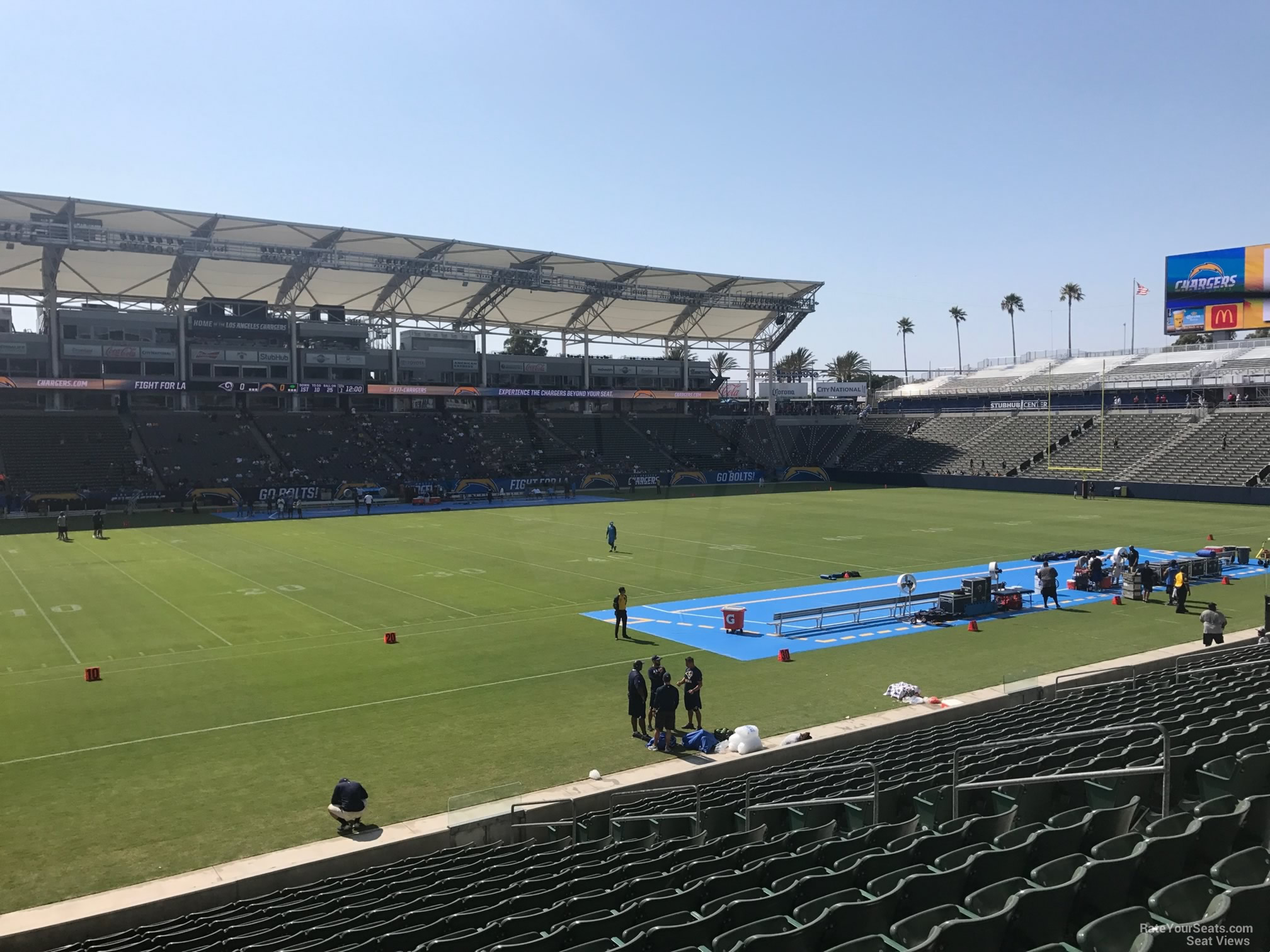 section 135, row s seat view  for football - dignity health sports park