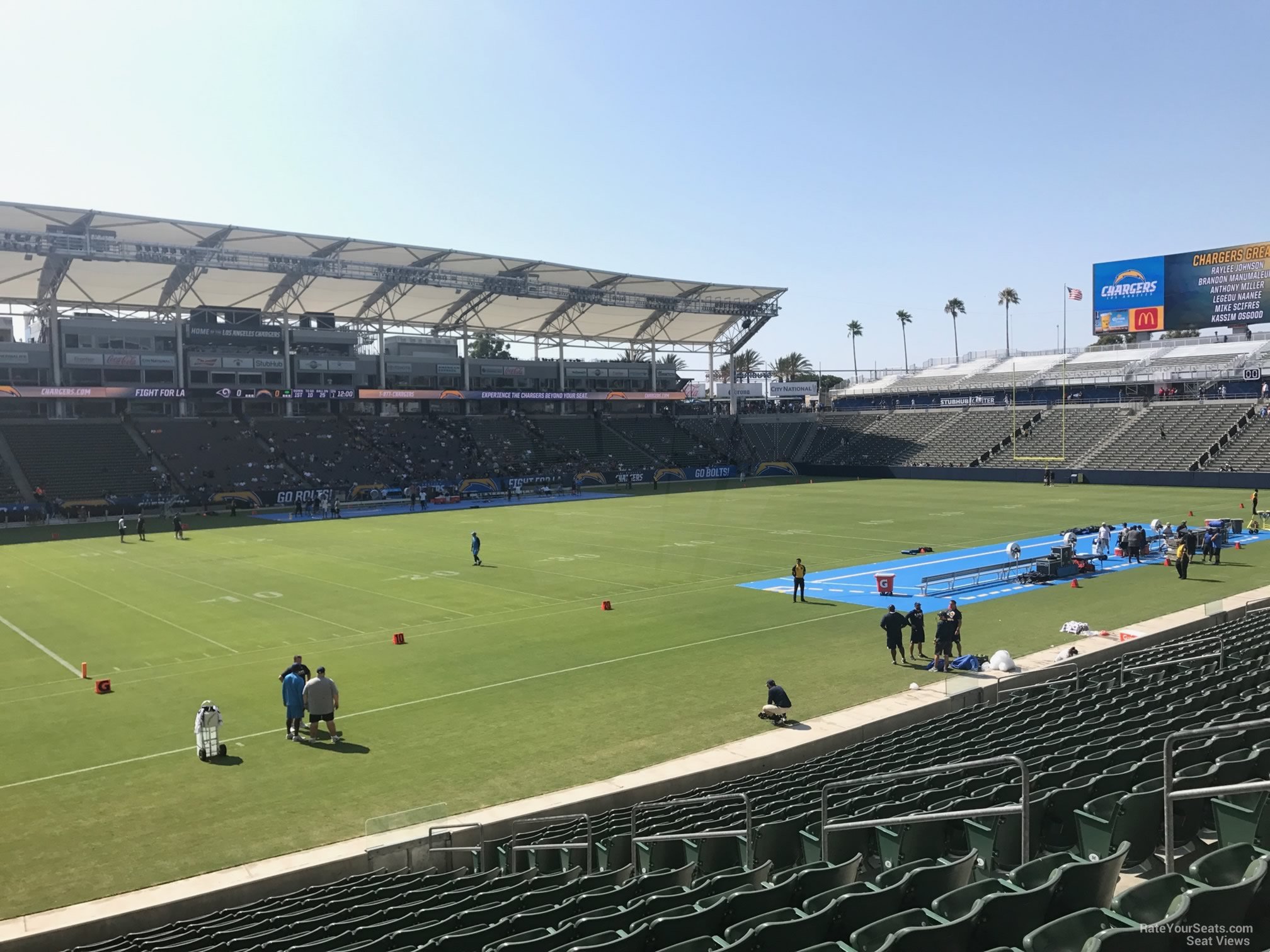 section 136, row s seat view  for football - dignity health sports park