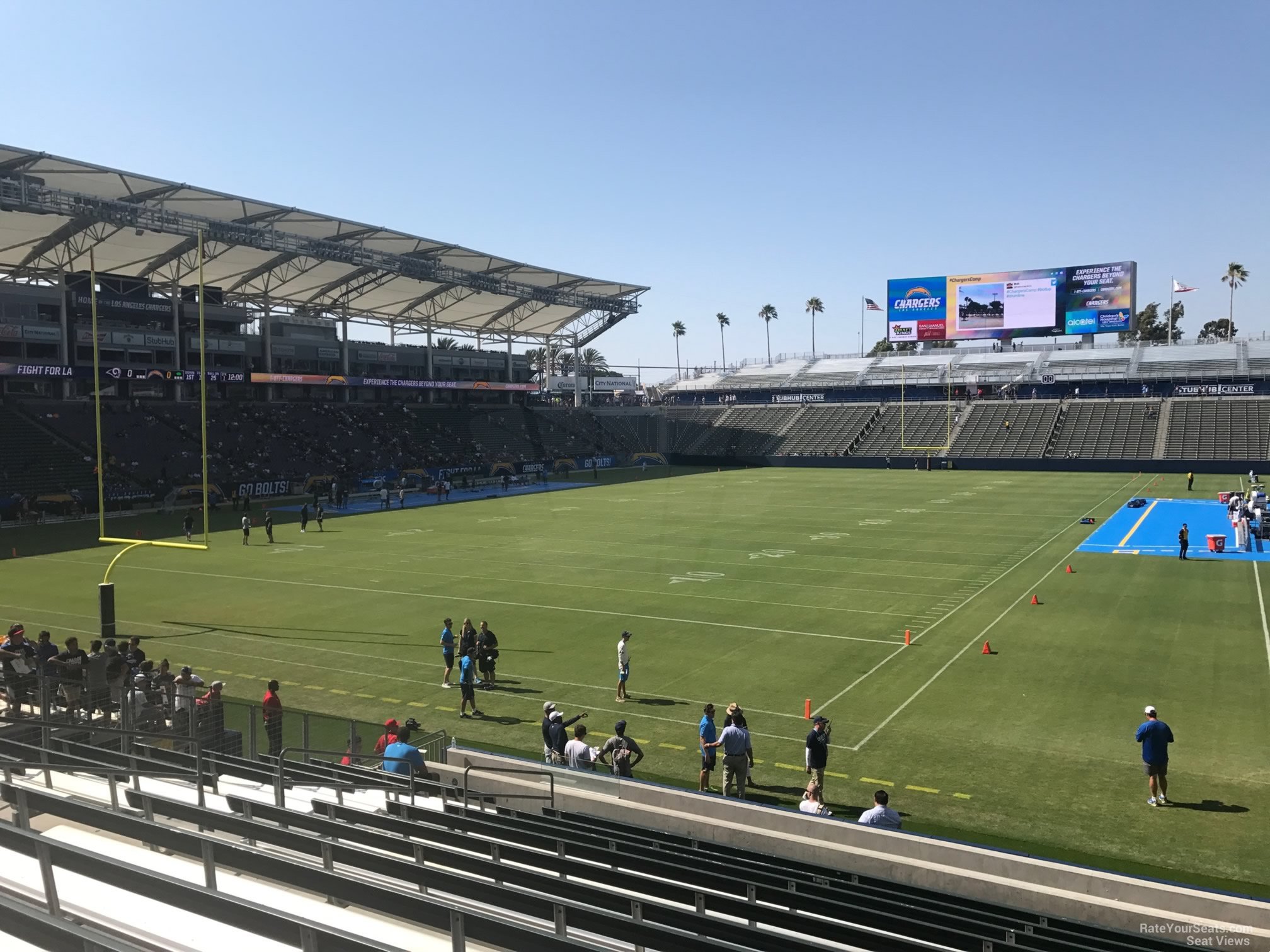 section 140, row s seat view  for football - dignity health sports park