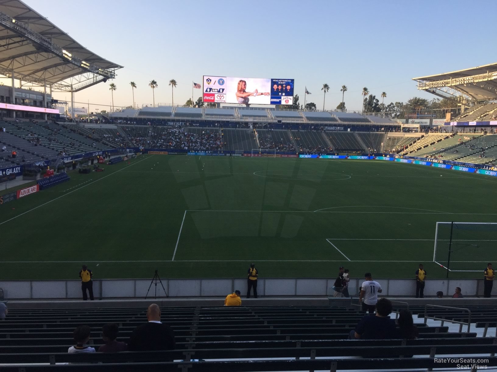 section 102, row v seat view  for soccer - dignity health sports park