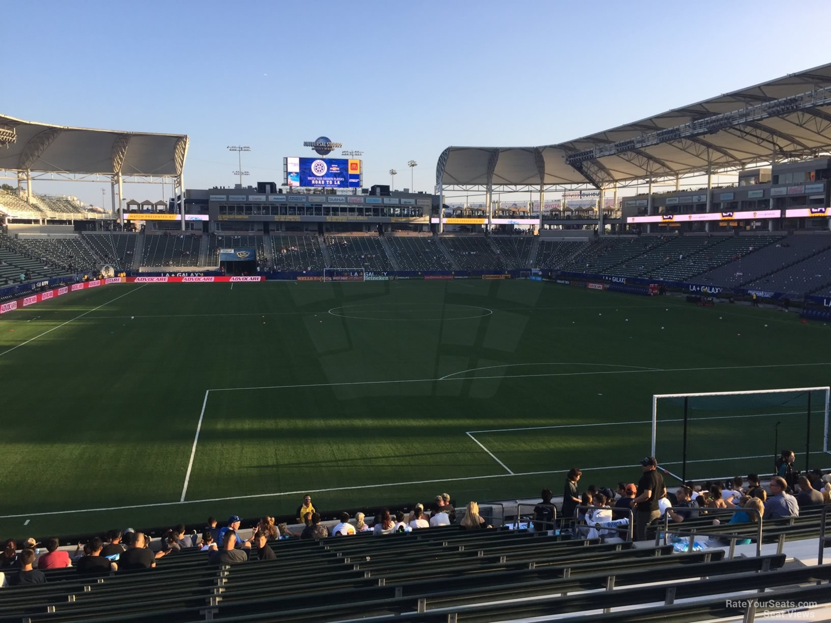 section 123, row v seat view  for soccer - dignity health sports park