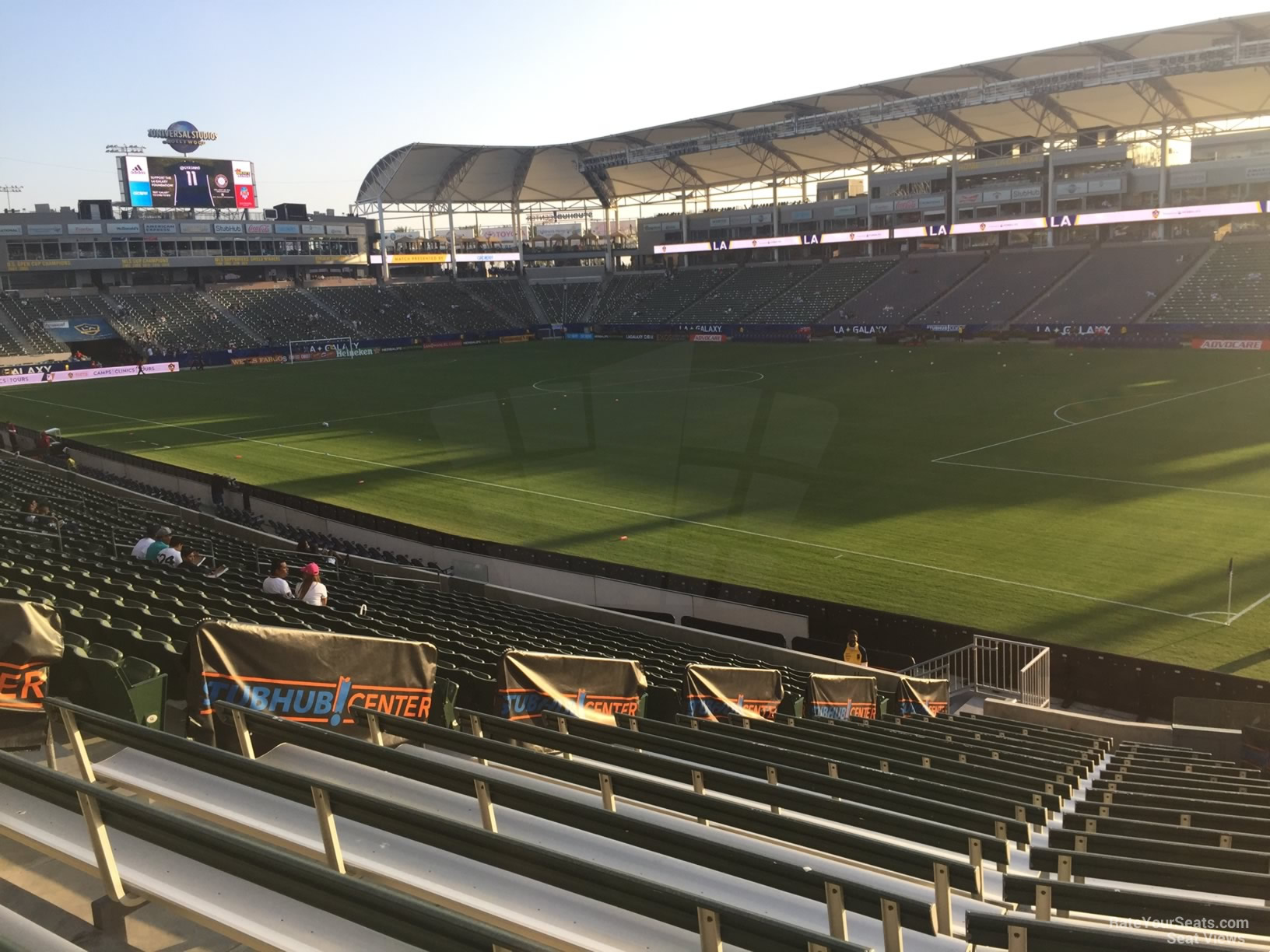 section 127, row v seat view  for soccer - dignity health sports park