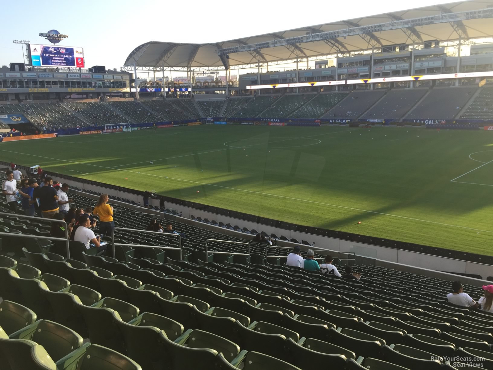 section 128, row v seat view  for soccer - dignity health sports park