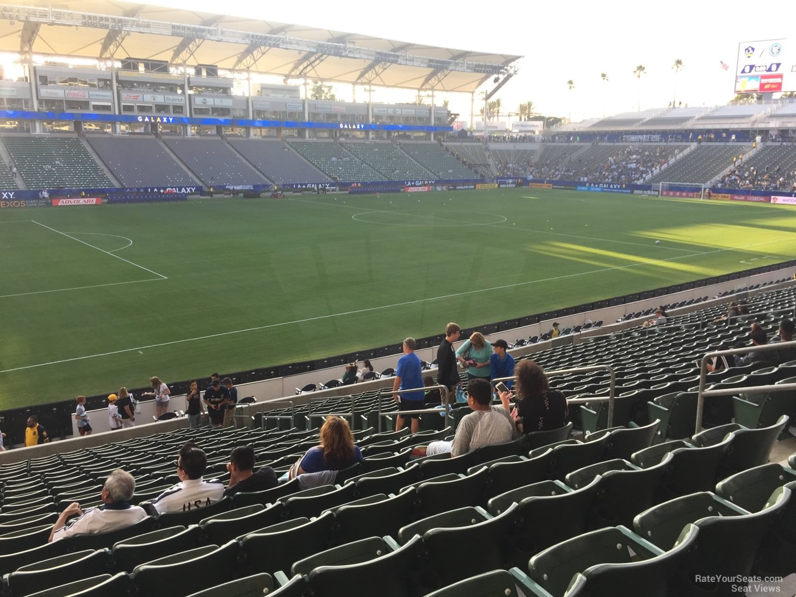 section 136, row v seat view  for soccer - dignity health sports park