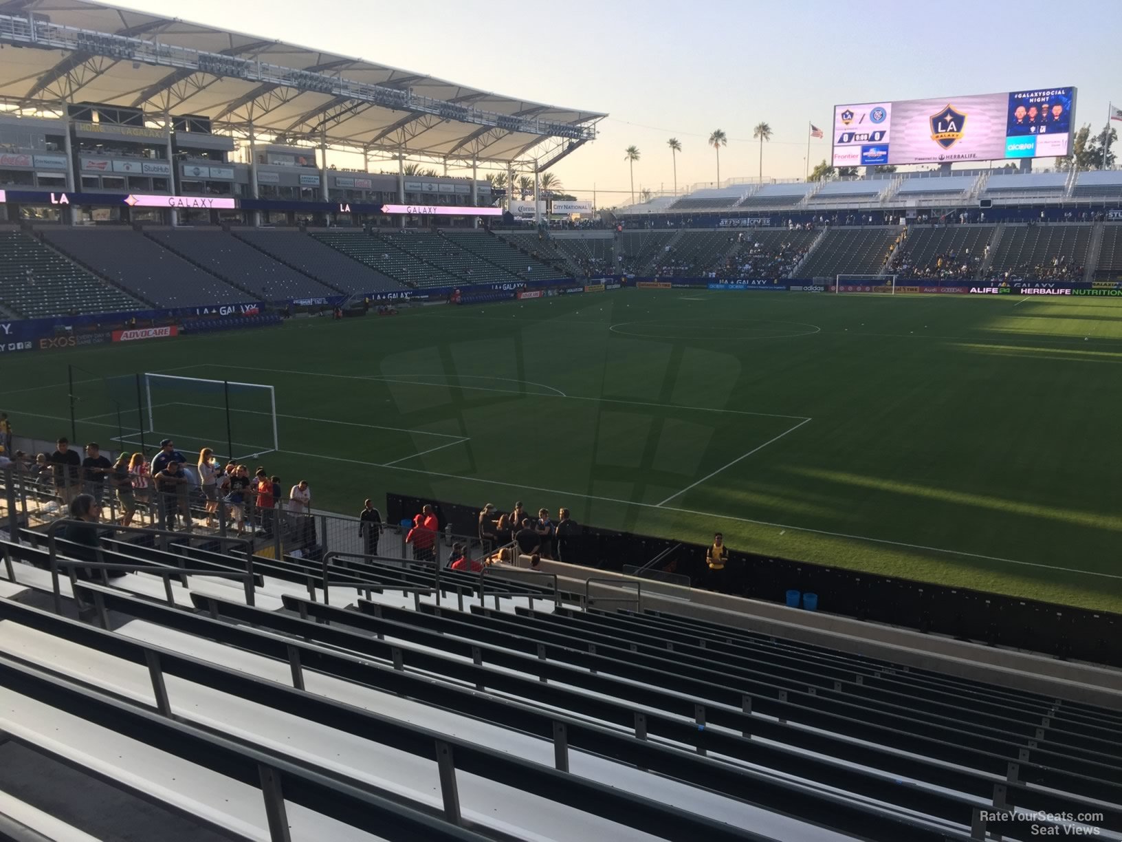 section 140, row v seat view  for soccer - dignity health sports park