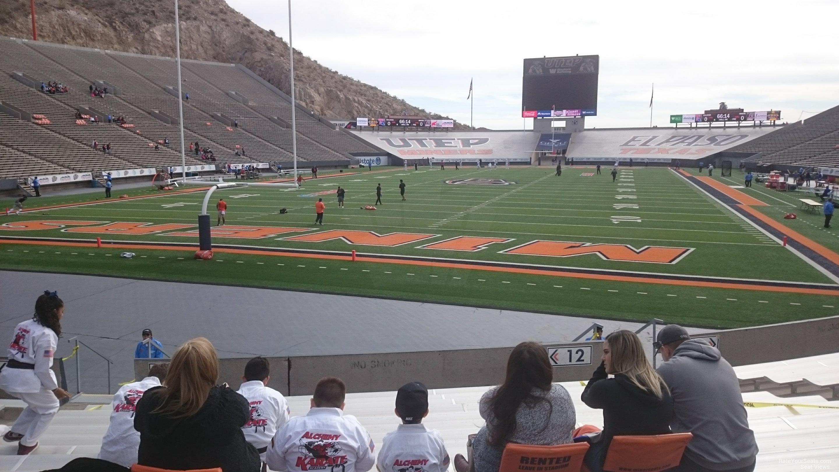 section 12, row 15 seat view  for football - sun bowl