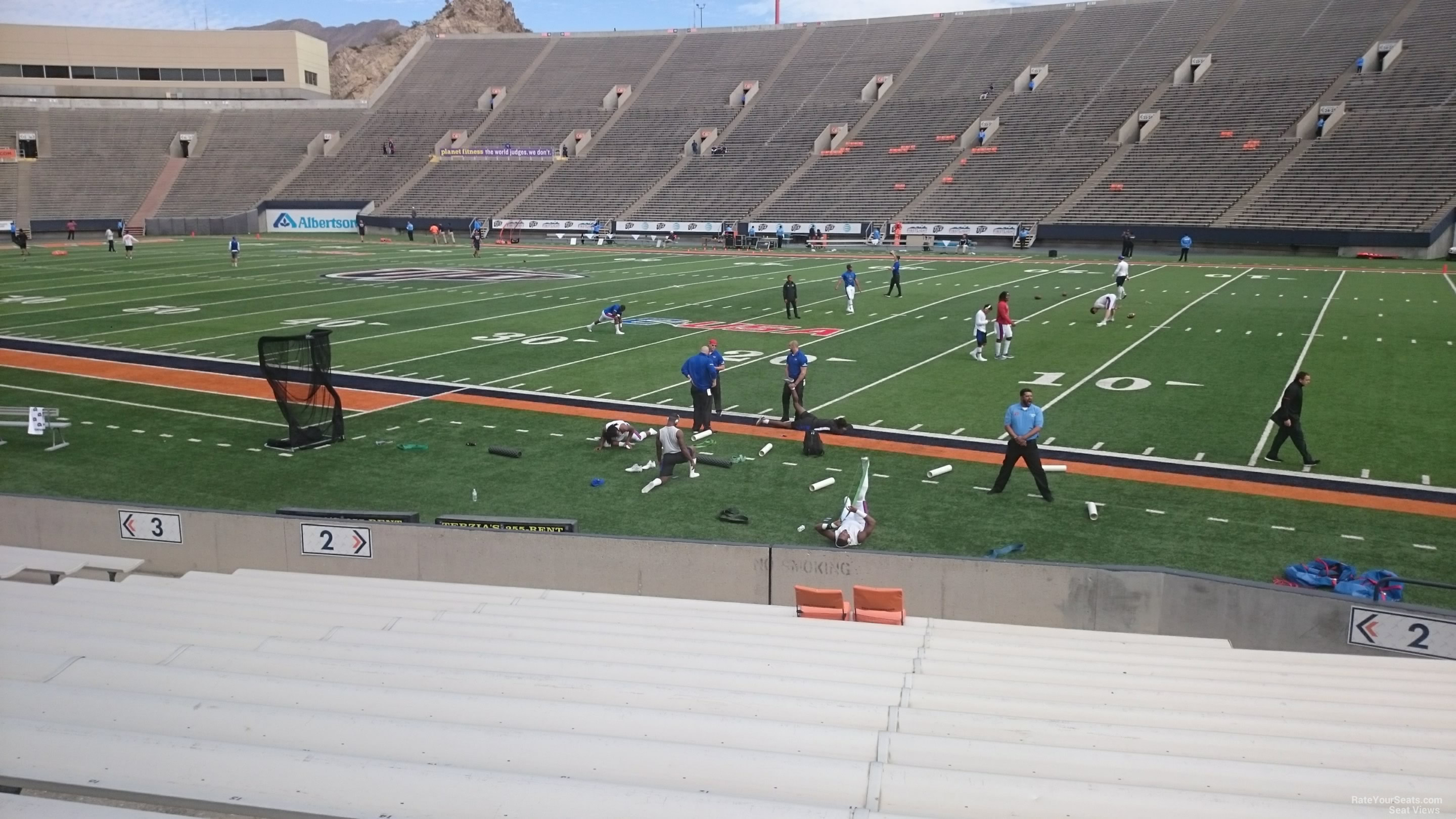 section 2, row 15 seat view  for football - sun bowl