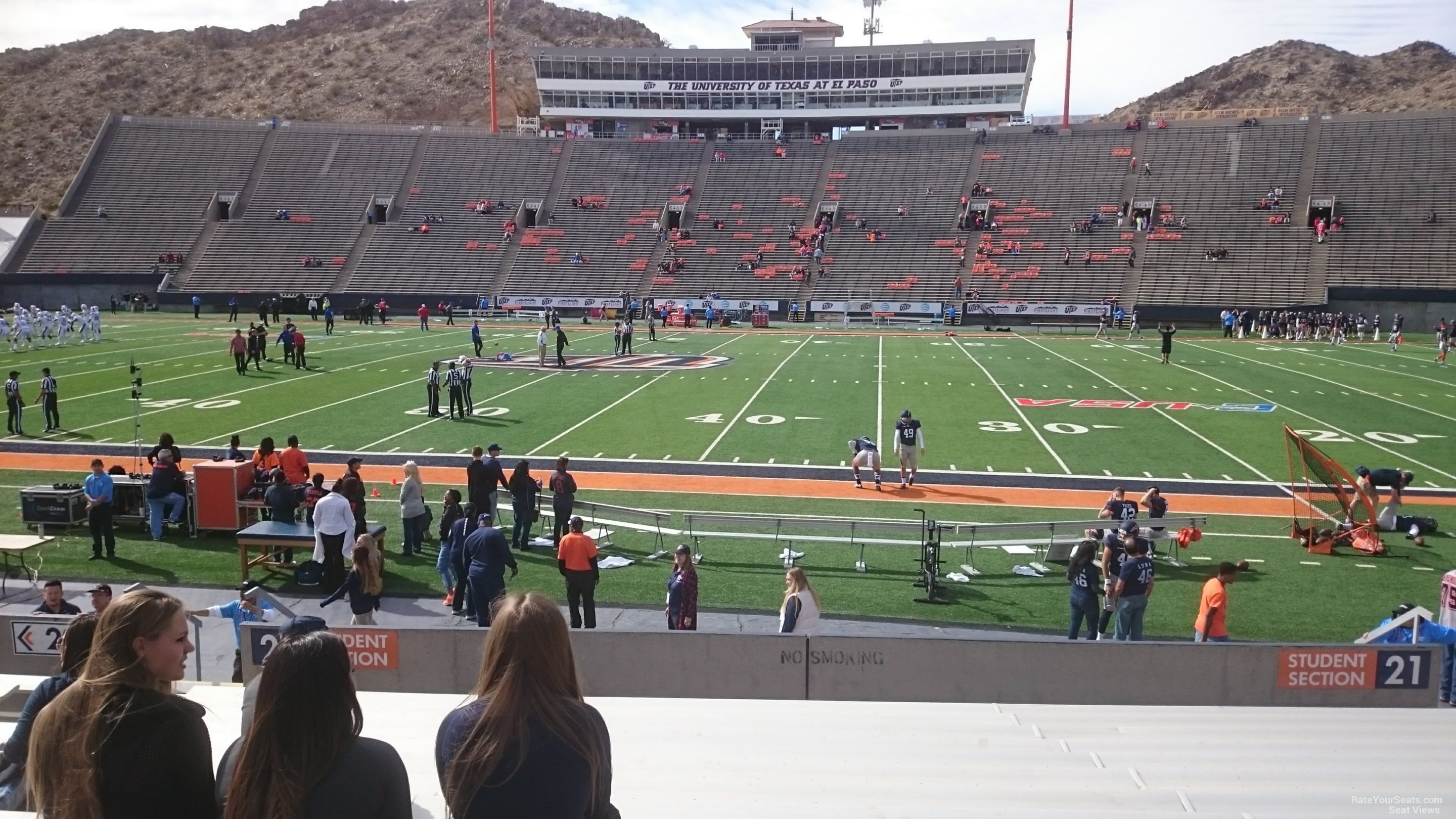 section 21, row 15 seat view  for football - sun bowl