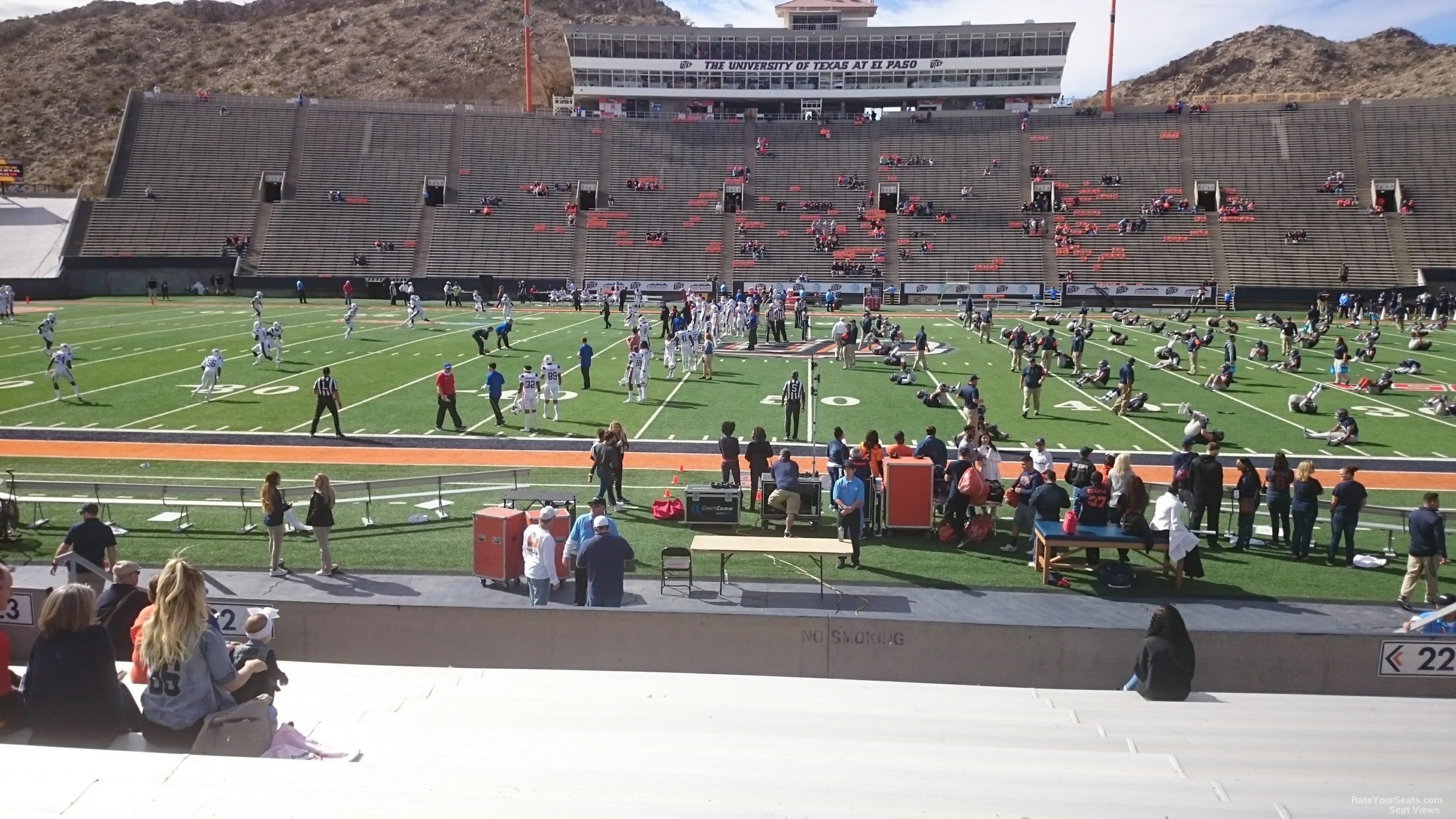 section 22, row 15 seat view  for football - sun bowl