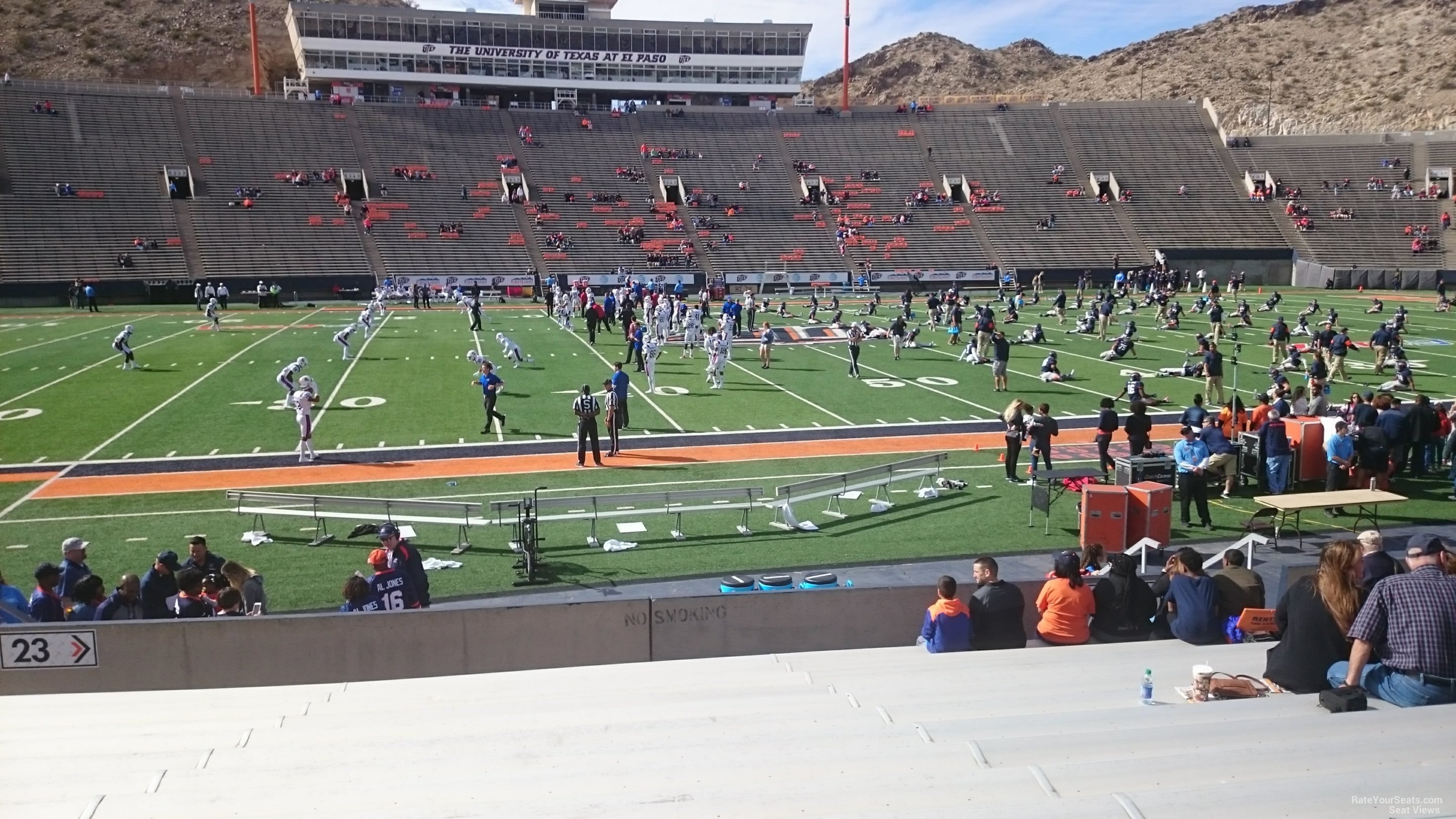 section 23, row 15 seat view  for football - sun bowl