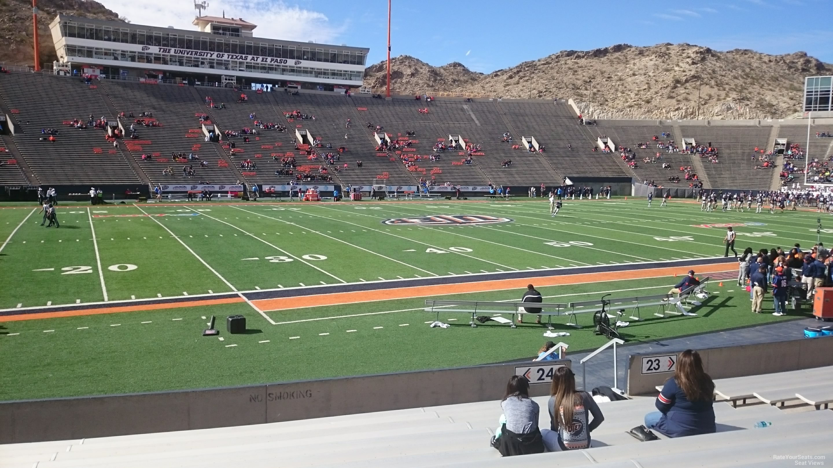 section 24, row 15 seat view  for football - sun bowl