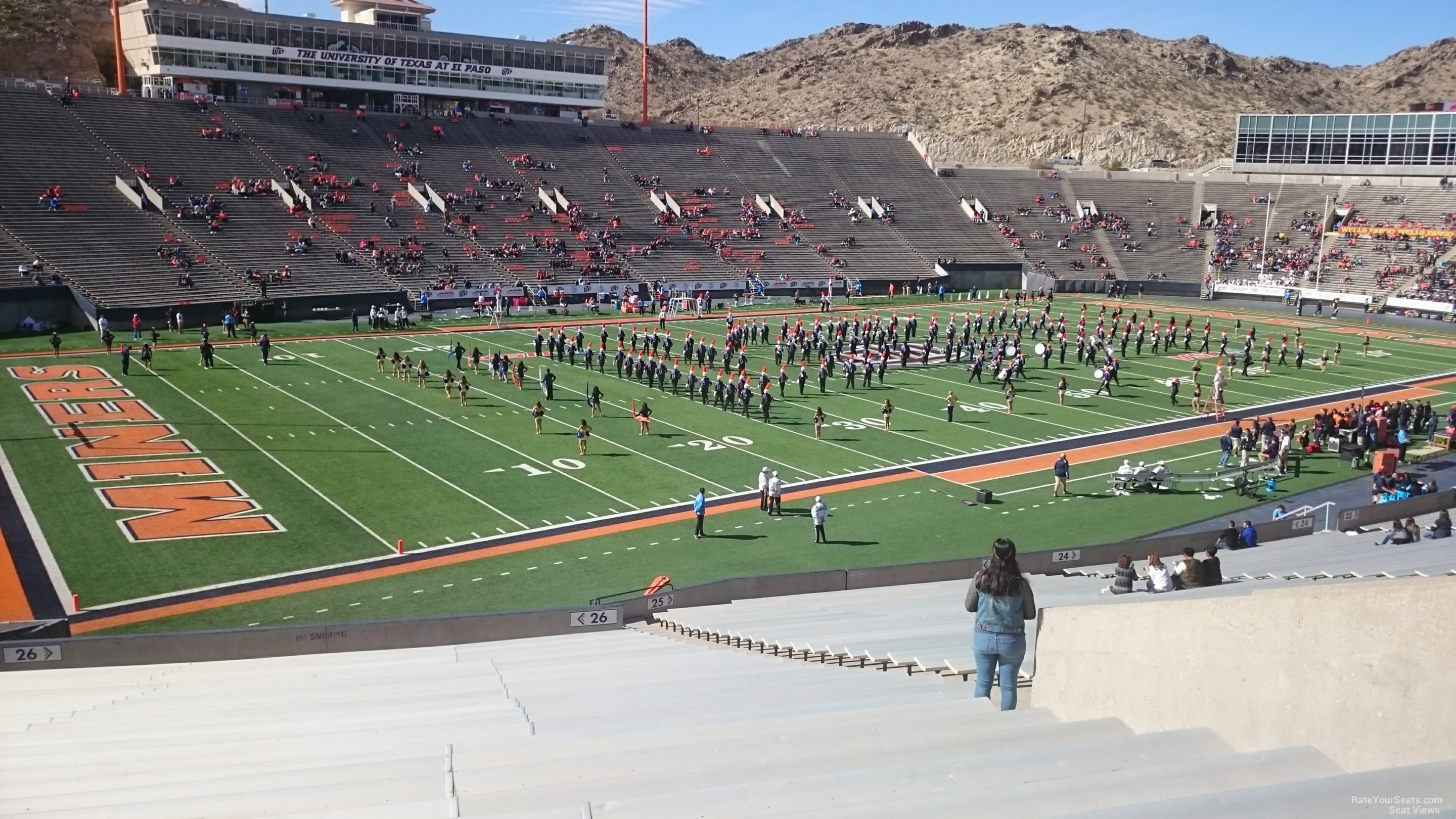 section 26, row 40 seat view  for football - sun bowl stadium