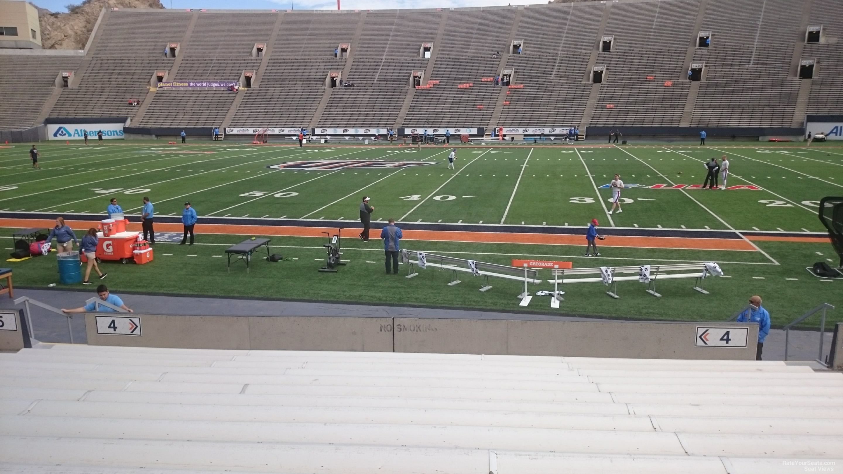 section 4, row 15 seat view  for football - sun bowl