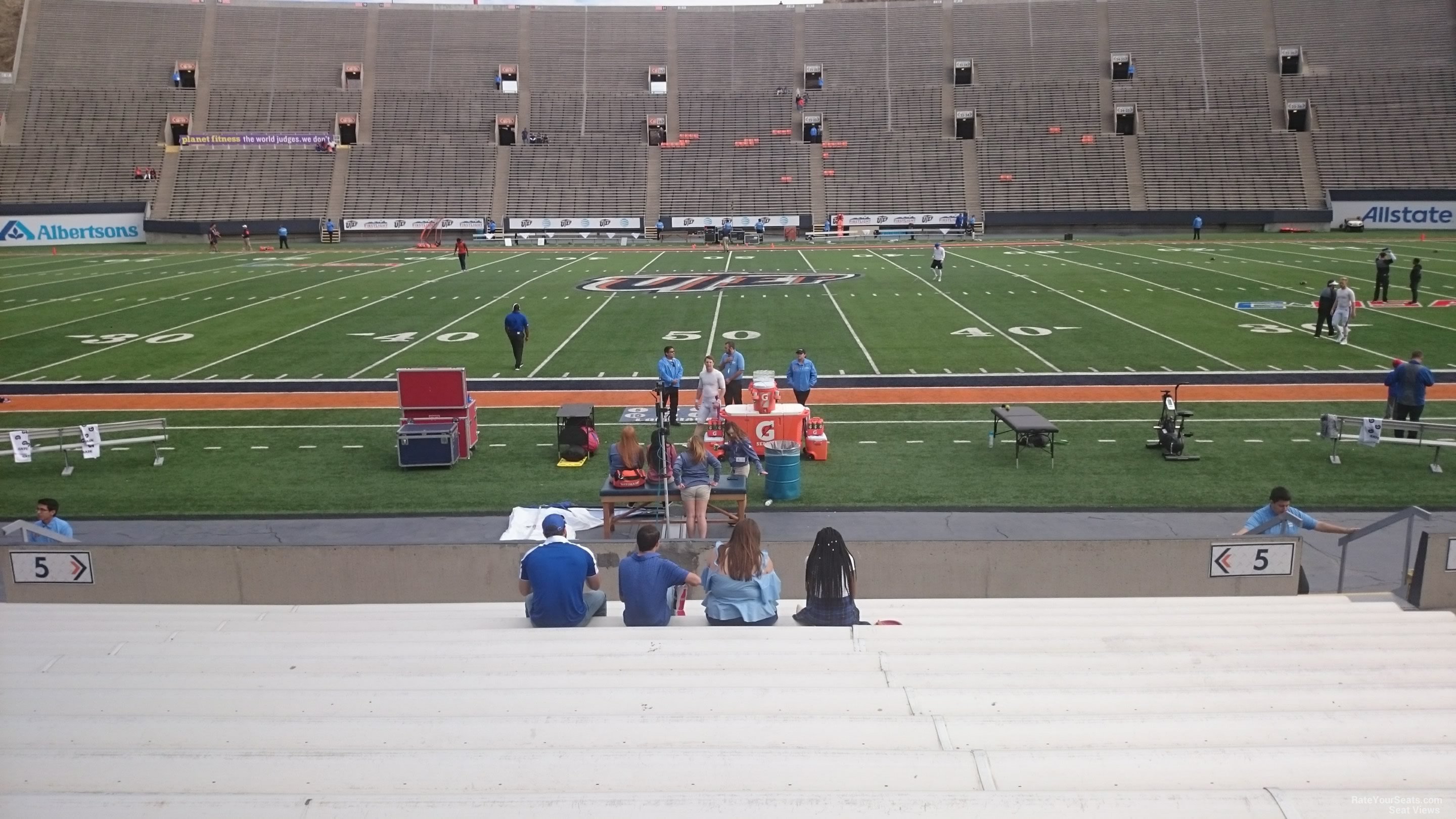 section 5, row 15 seat view  for football - sun bowl