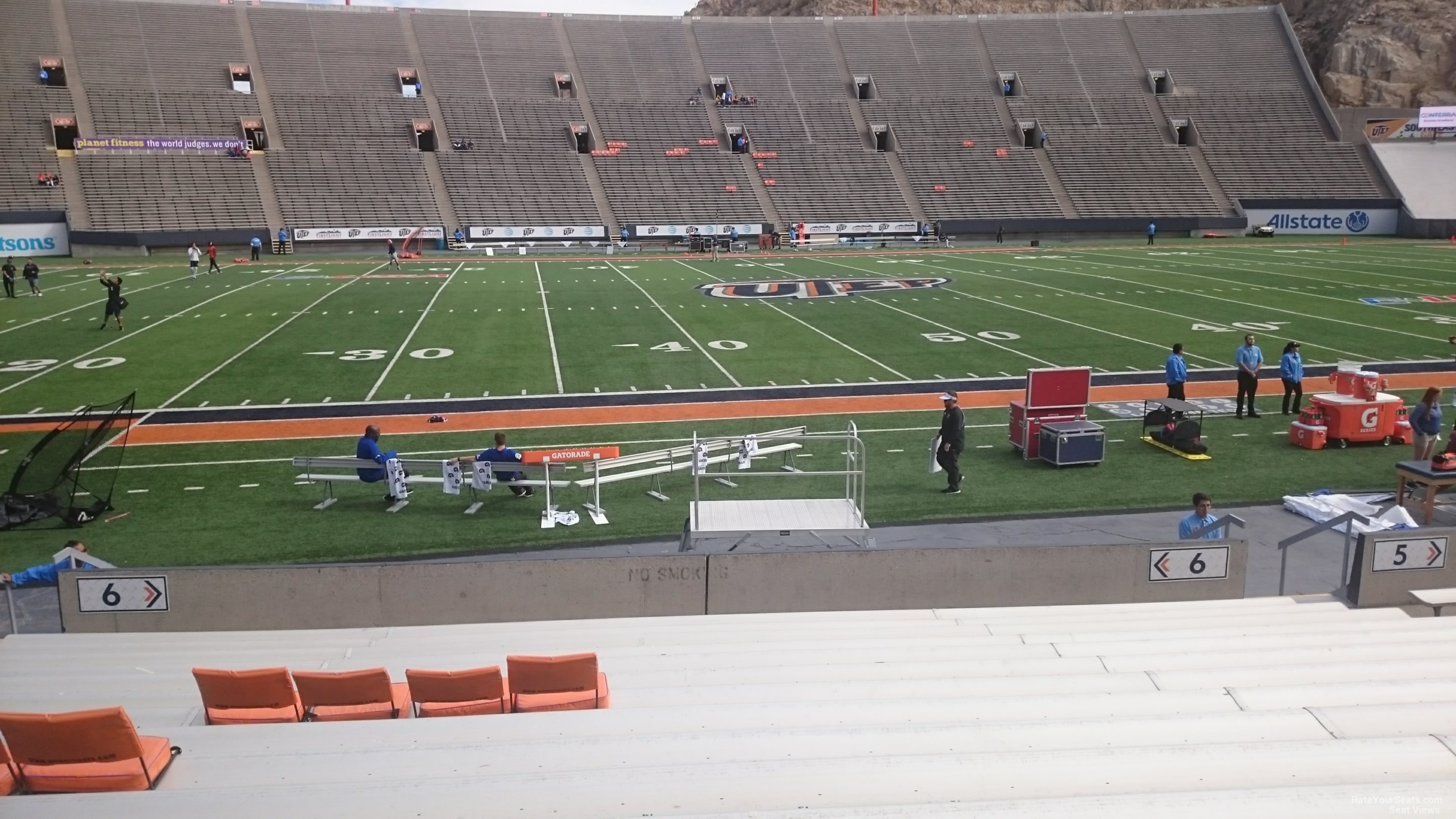 section 6, row 15 seat view  for football - sun bowl