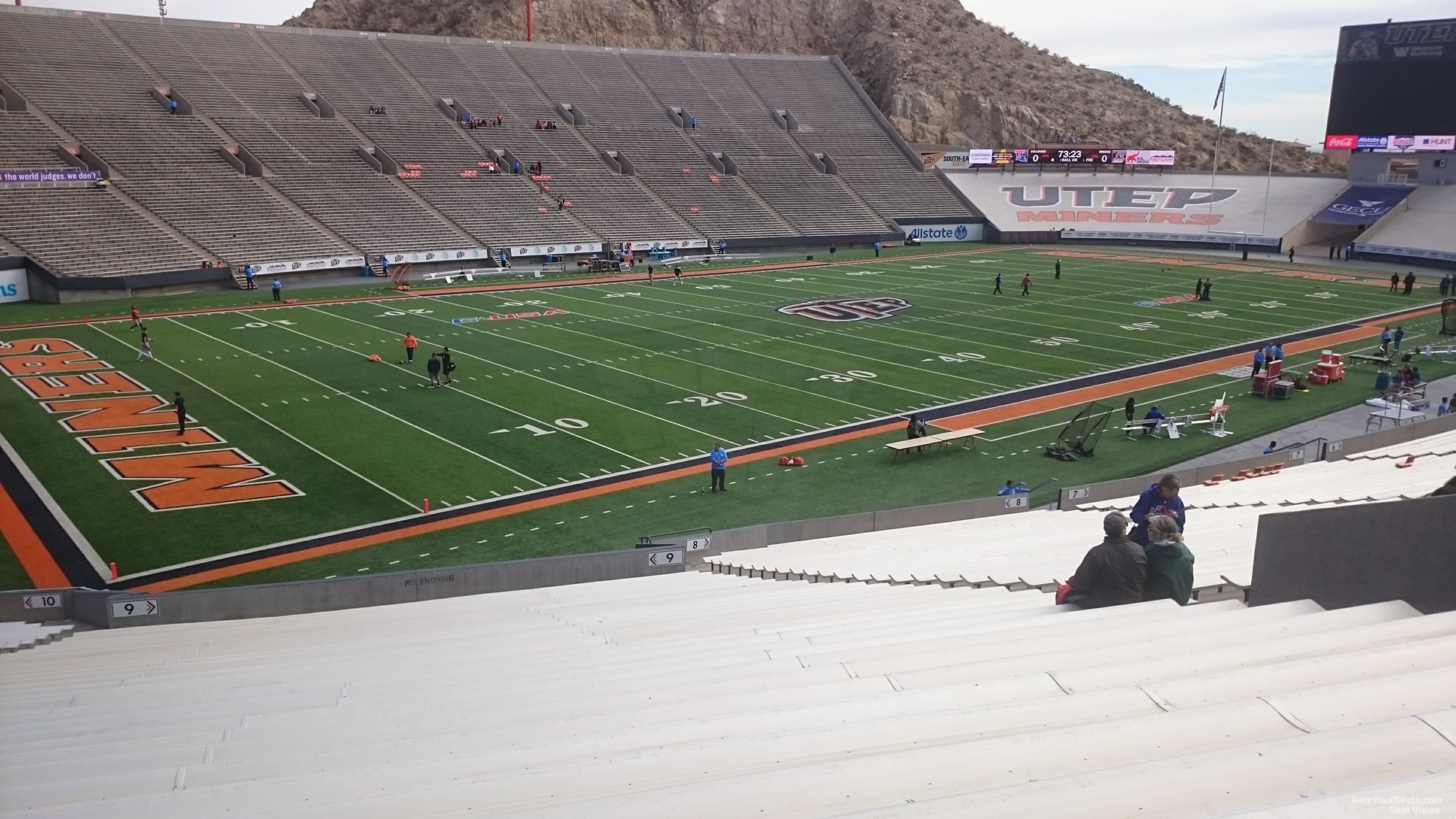 section 9, row 40 seat view  for football - sun bowl stadium