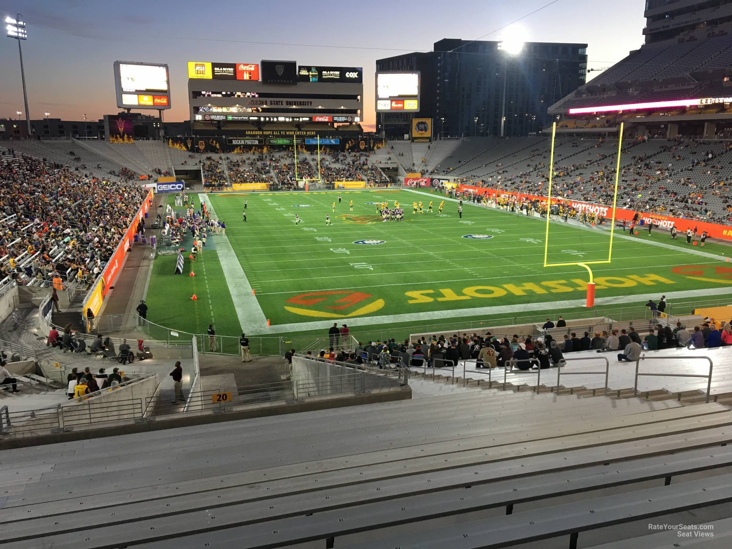 section 20, row 37 seat view  - sun devil stadium