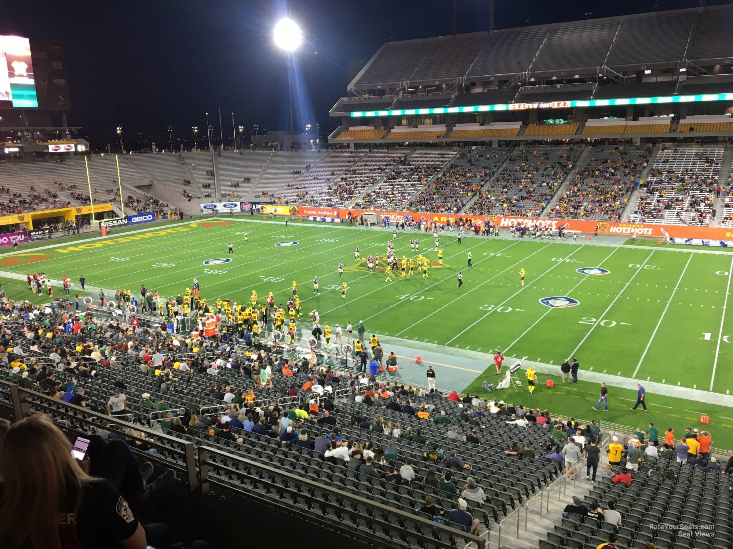 section 202, row 2 seat view  - sun devil stadium