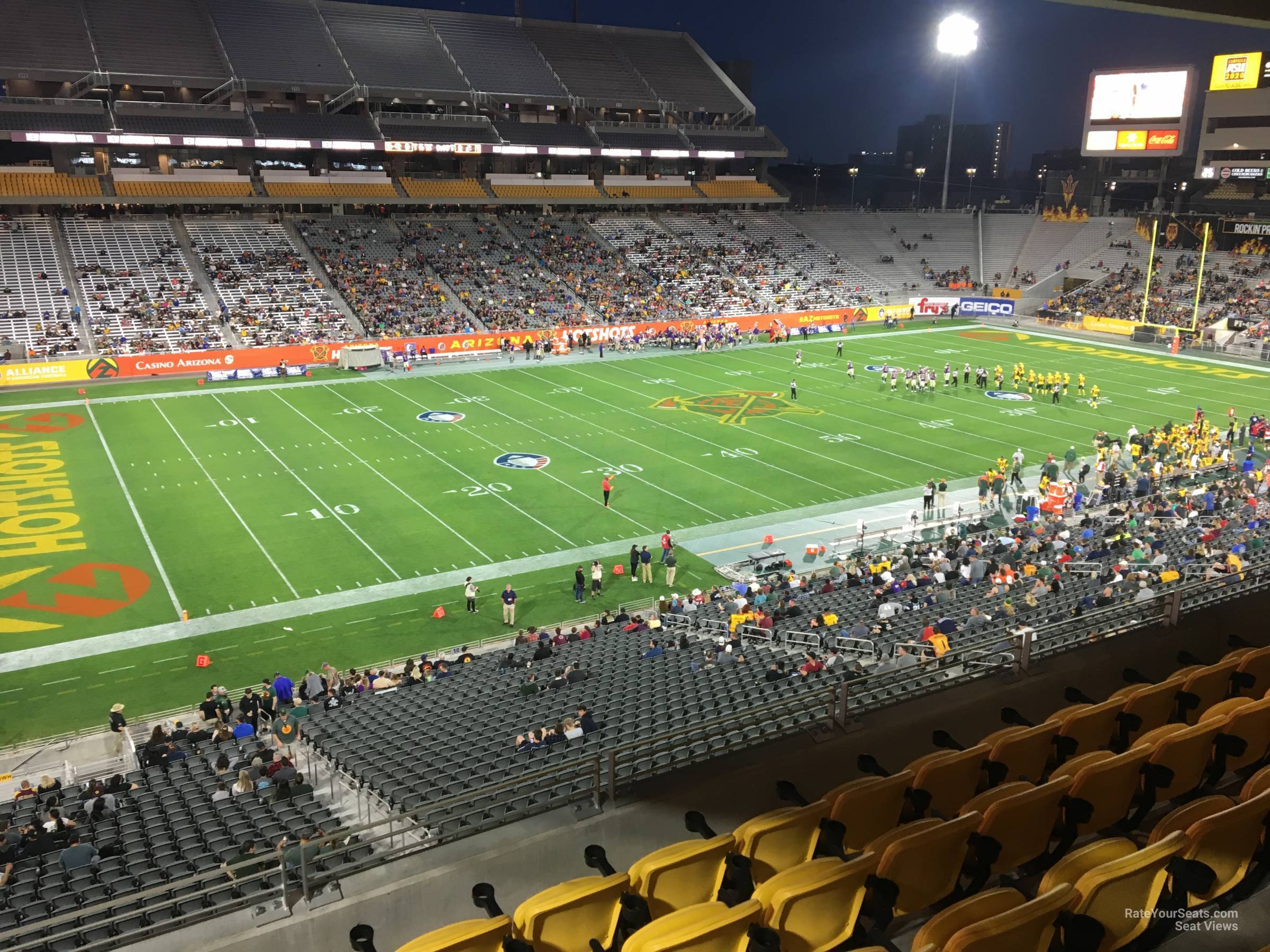 section 207, row 2 seat view  - sun devil stadium