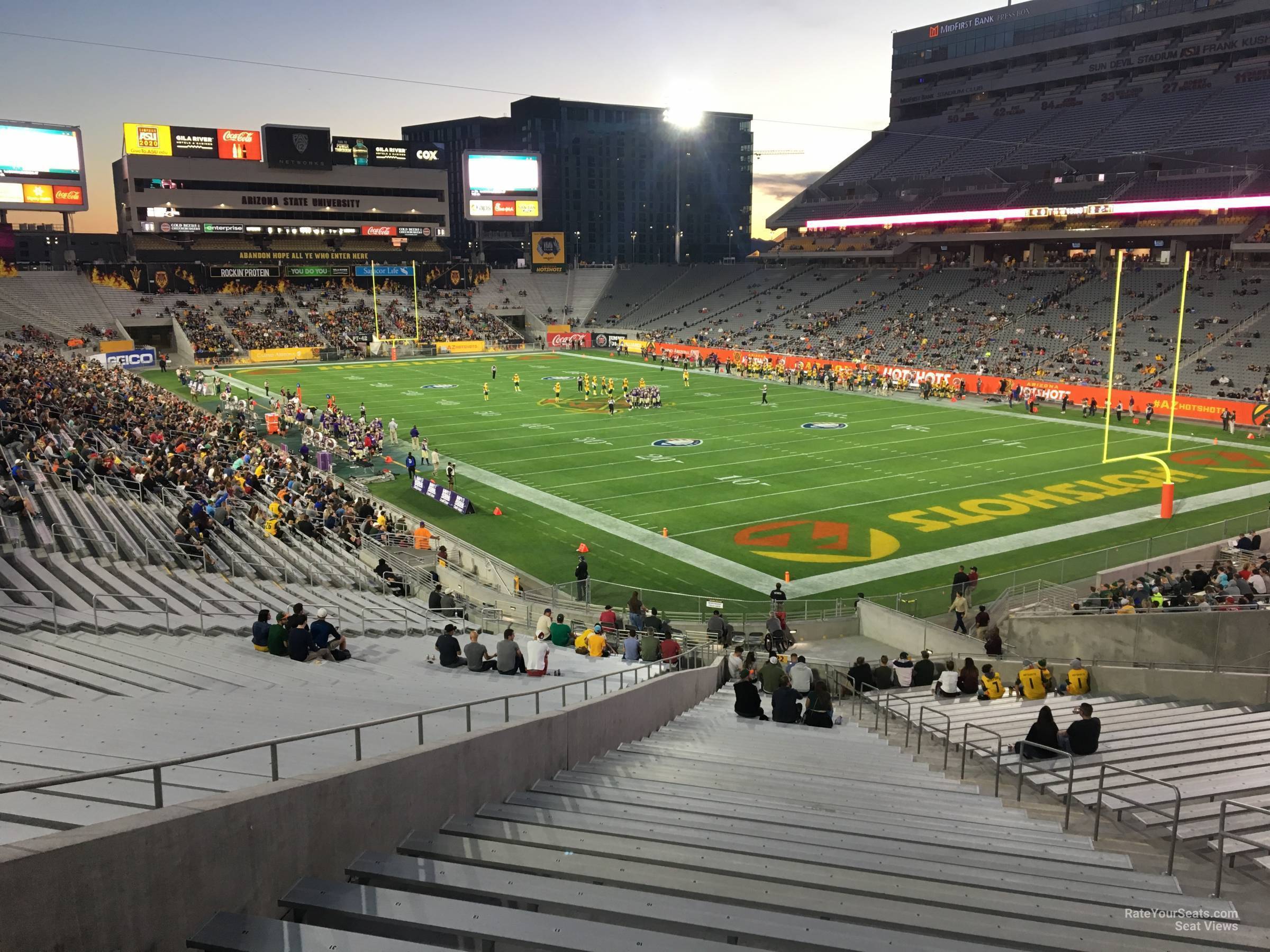 section 22, row 37 seat view  - sun devil stadium