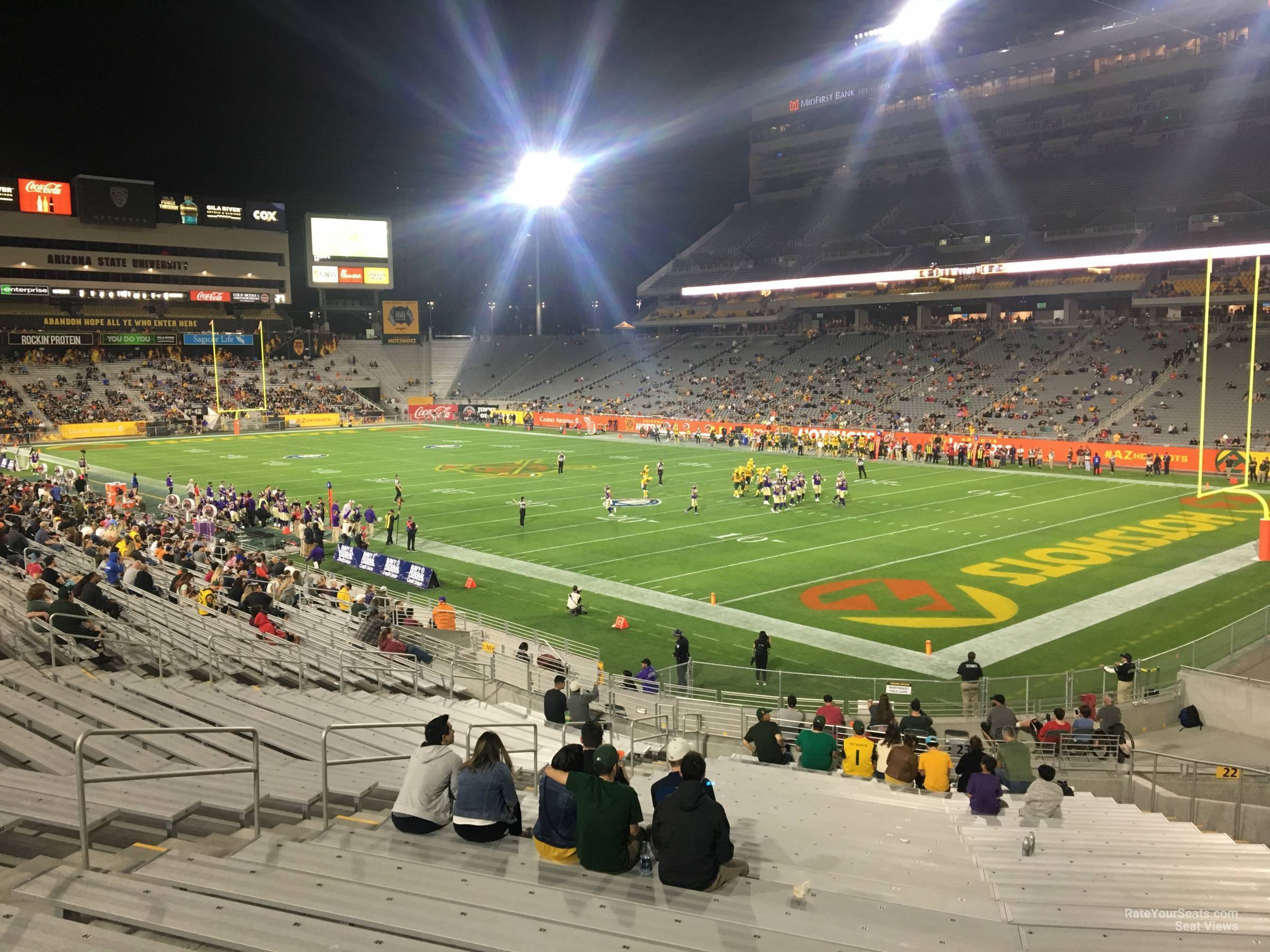 section 23, row 27 seat view  - sun devil stadium