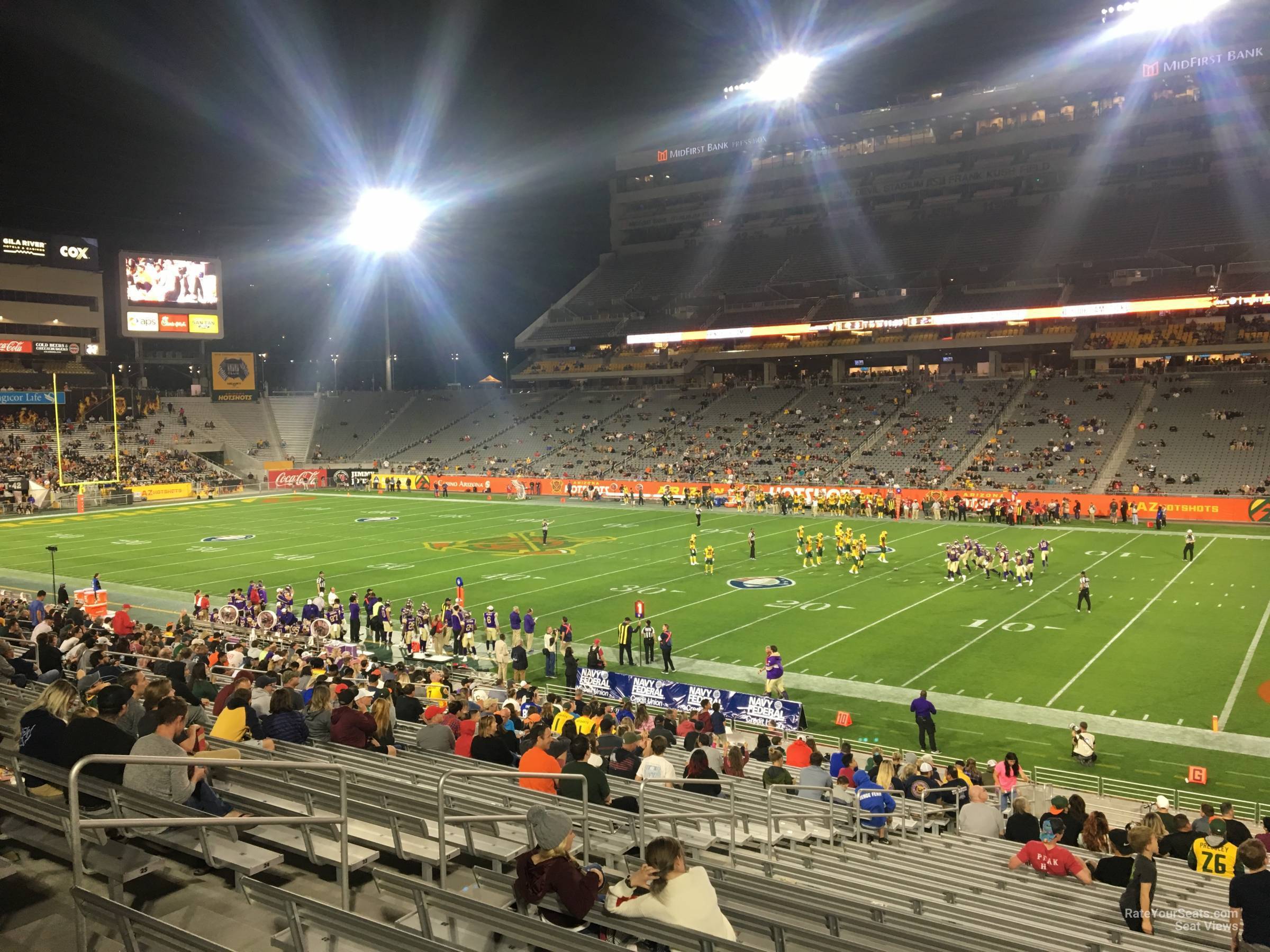 section 25, row 27 seat view  - sun devil stadium