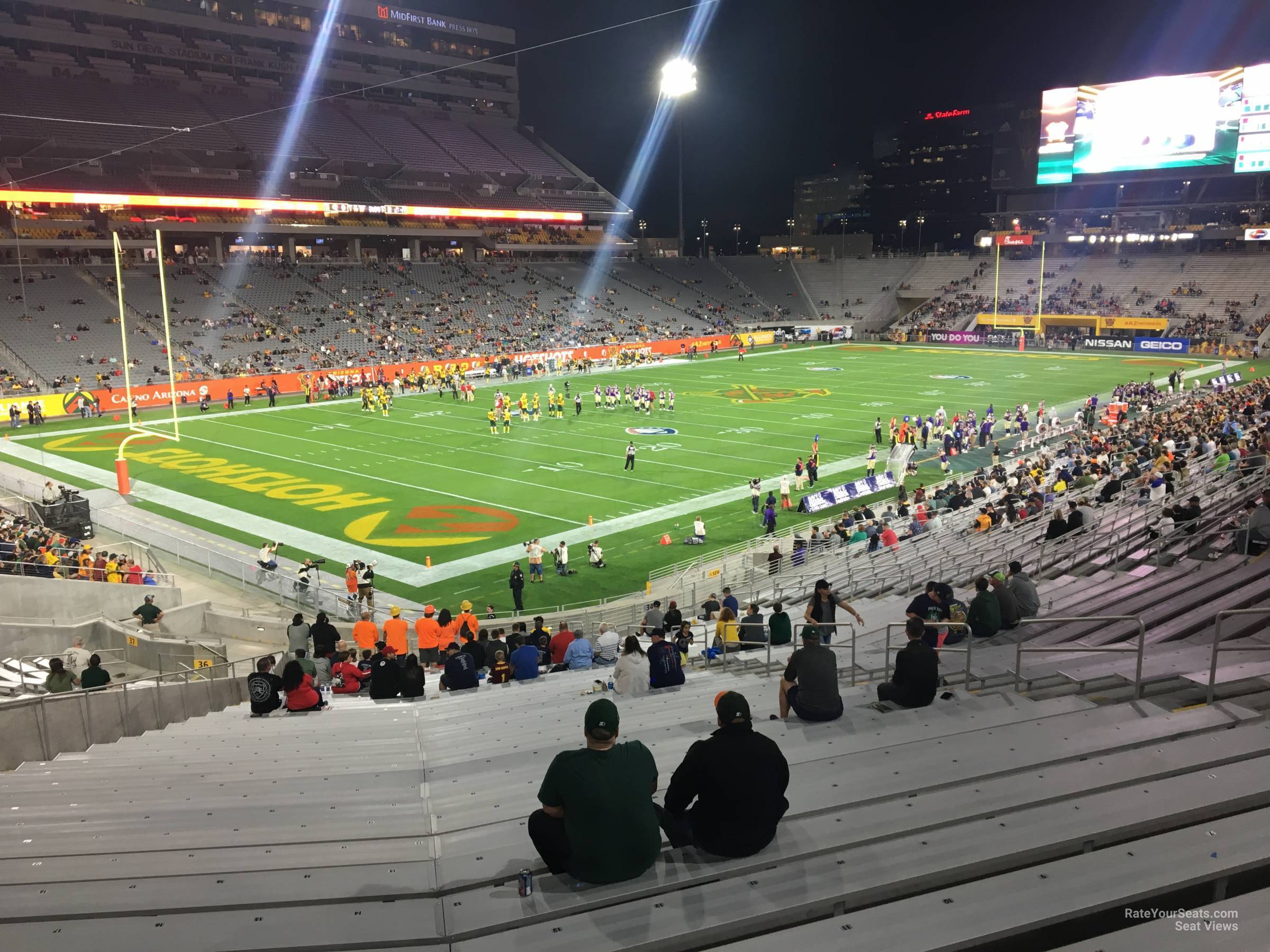 section 35, row 37 seat view  - sun devil stadium