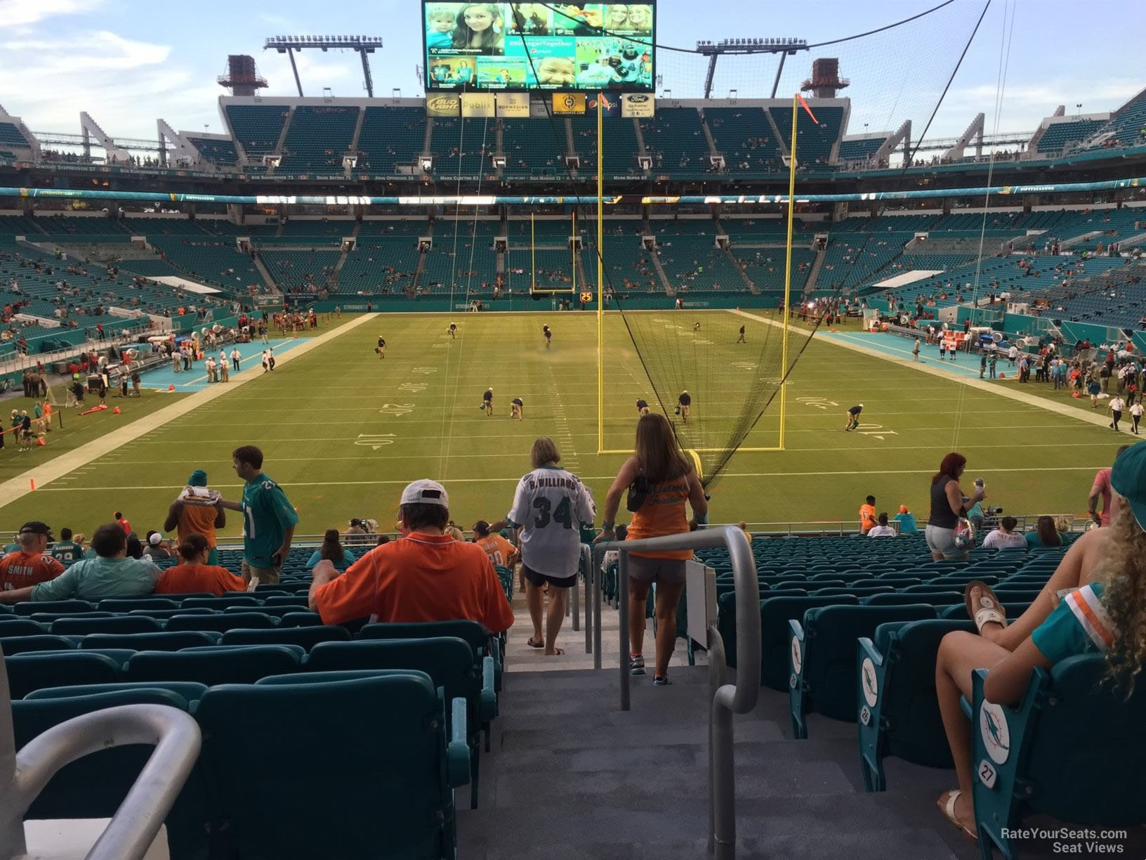 section 106, row 35 seat view  for football - hard rock stadium