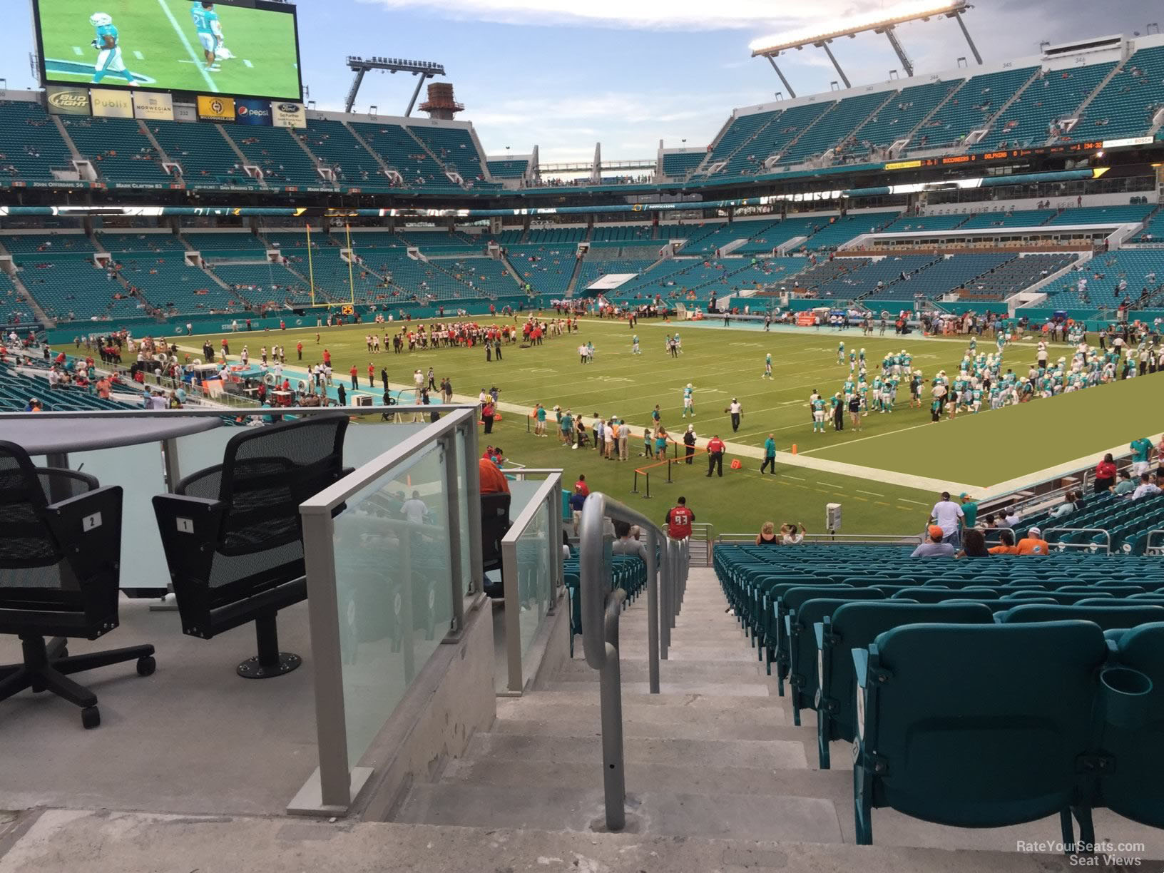 section 110, row 35 seat view  for football - hard rock stadium