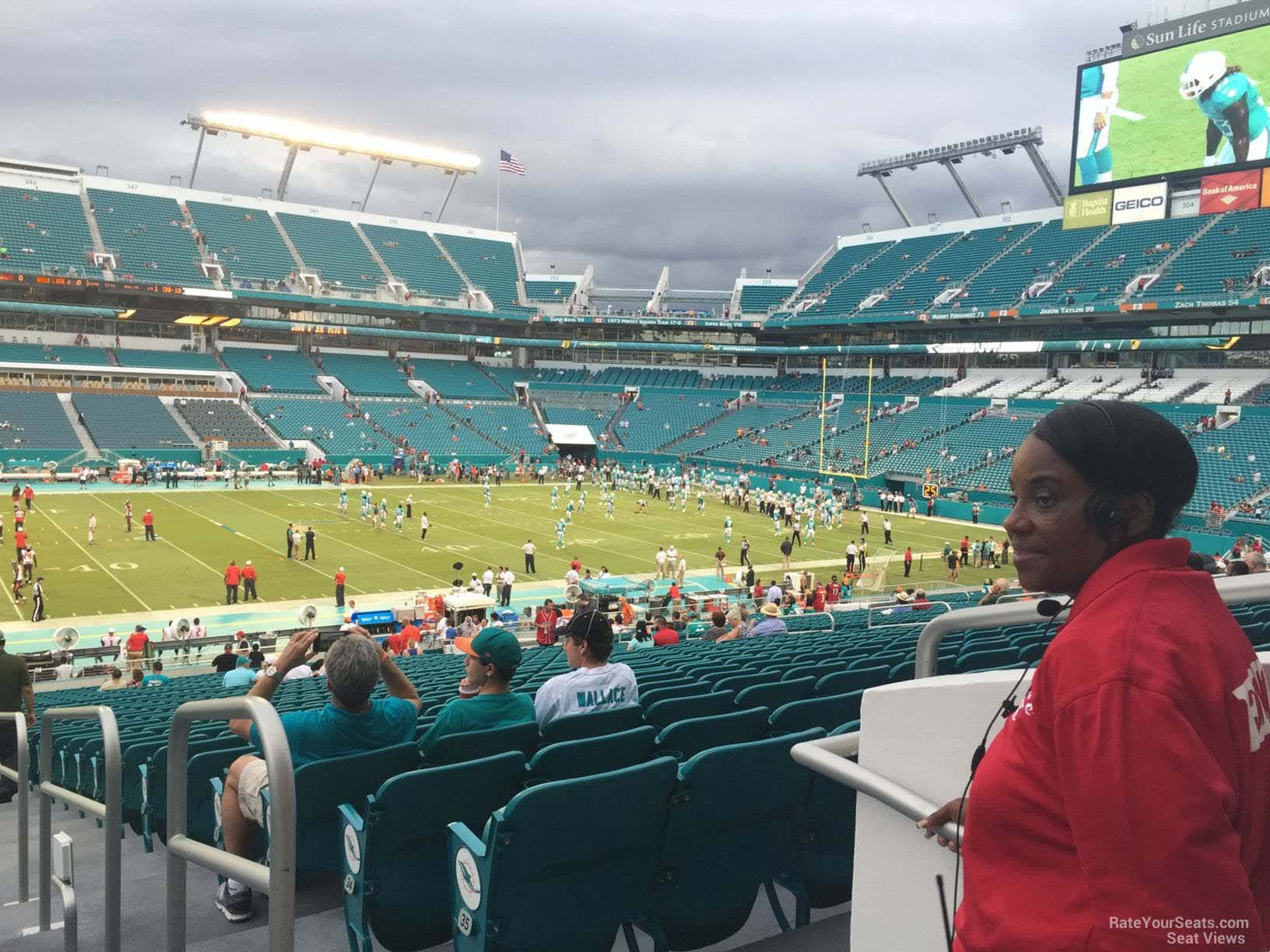 section 119, row 35 seat view  for football - hard rock stadium