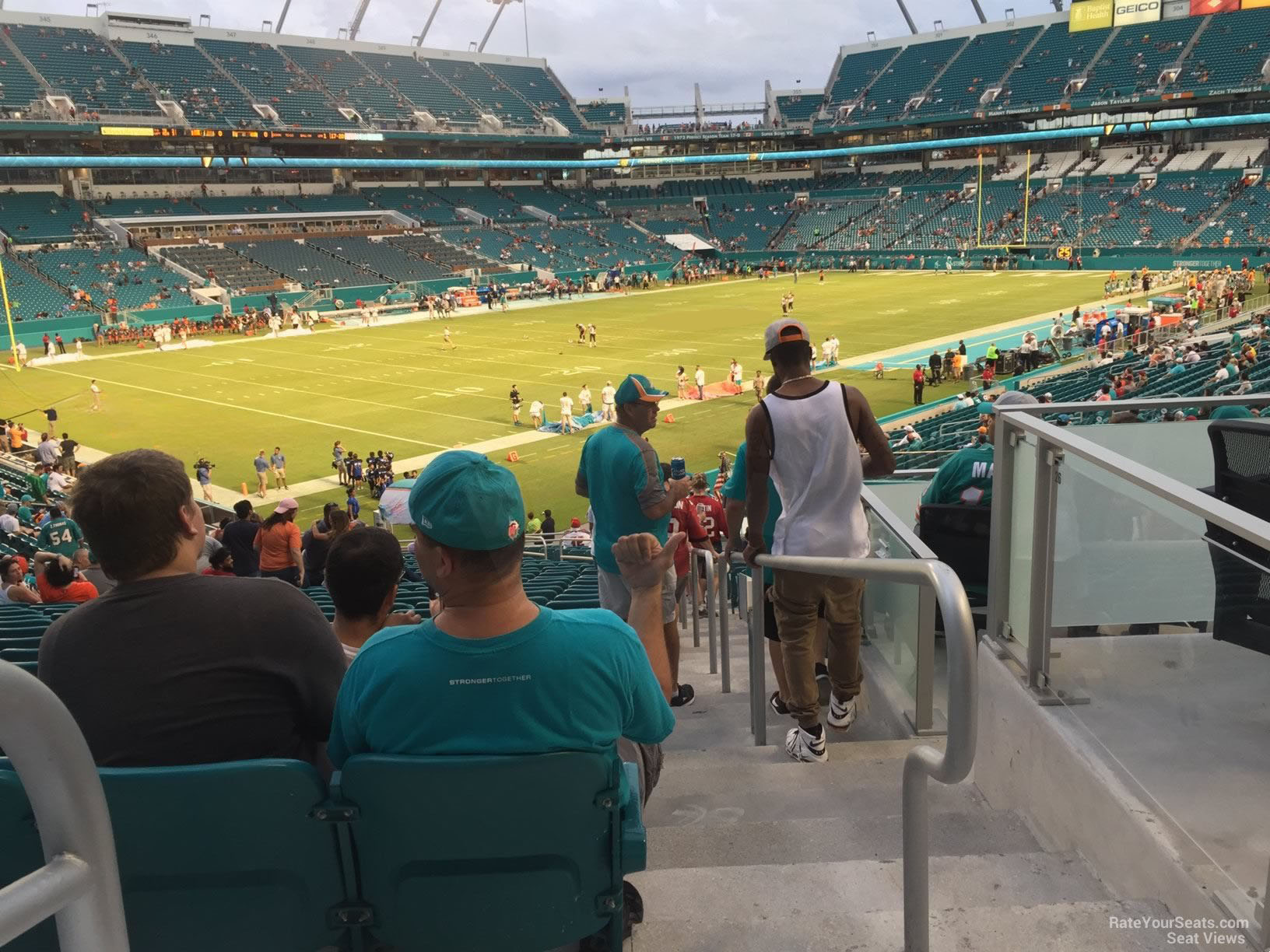 section 125, row 35 seat view  for football - hard rock stadium